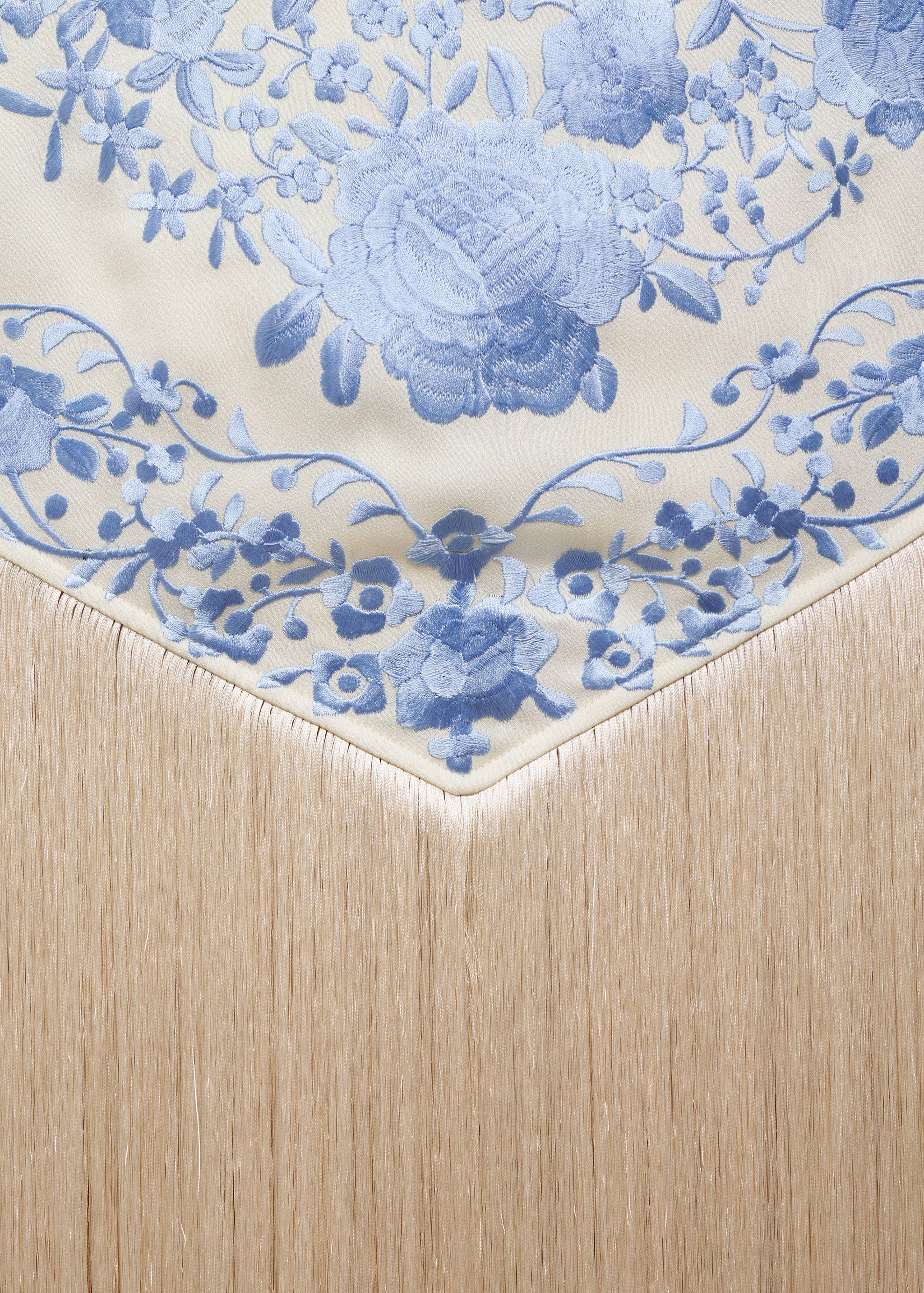 Vestito ricamato con fiori e dettagli con frange - Dettaglio dell'articolo 8
