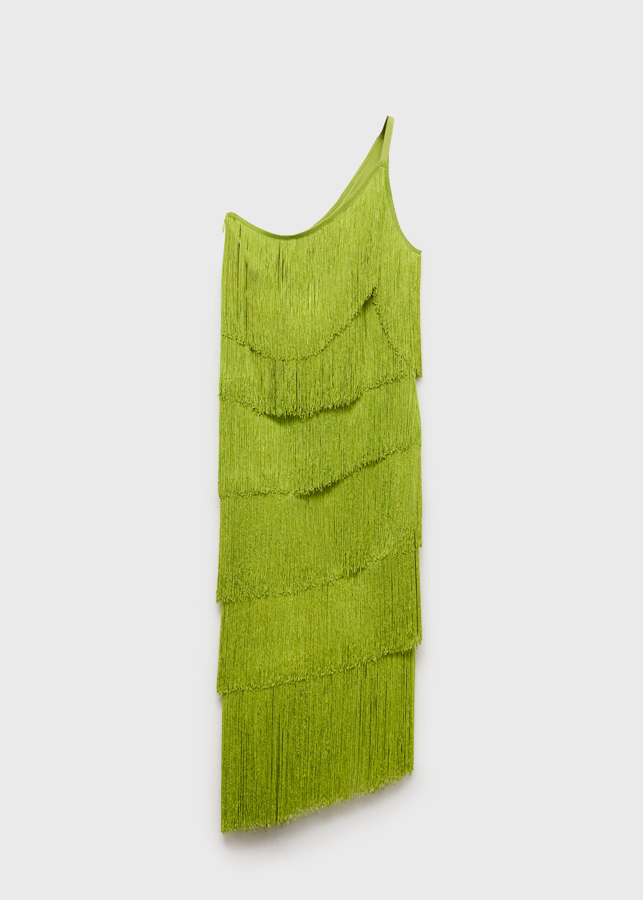 Asymmetrical fringed midi-dress - Article without model