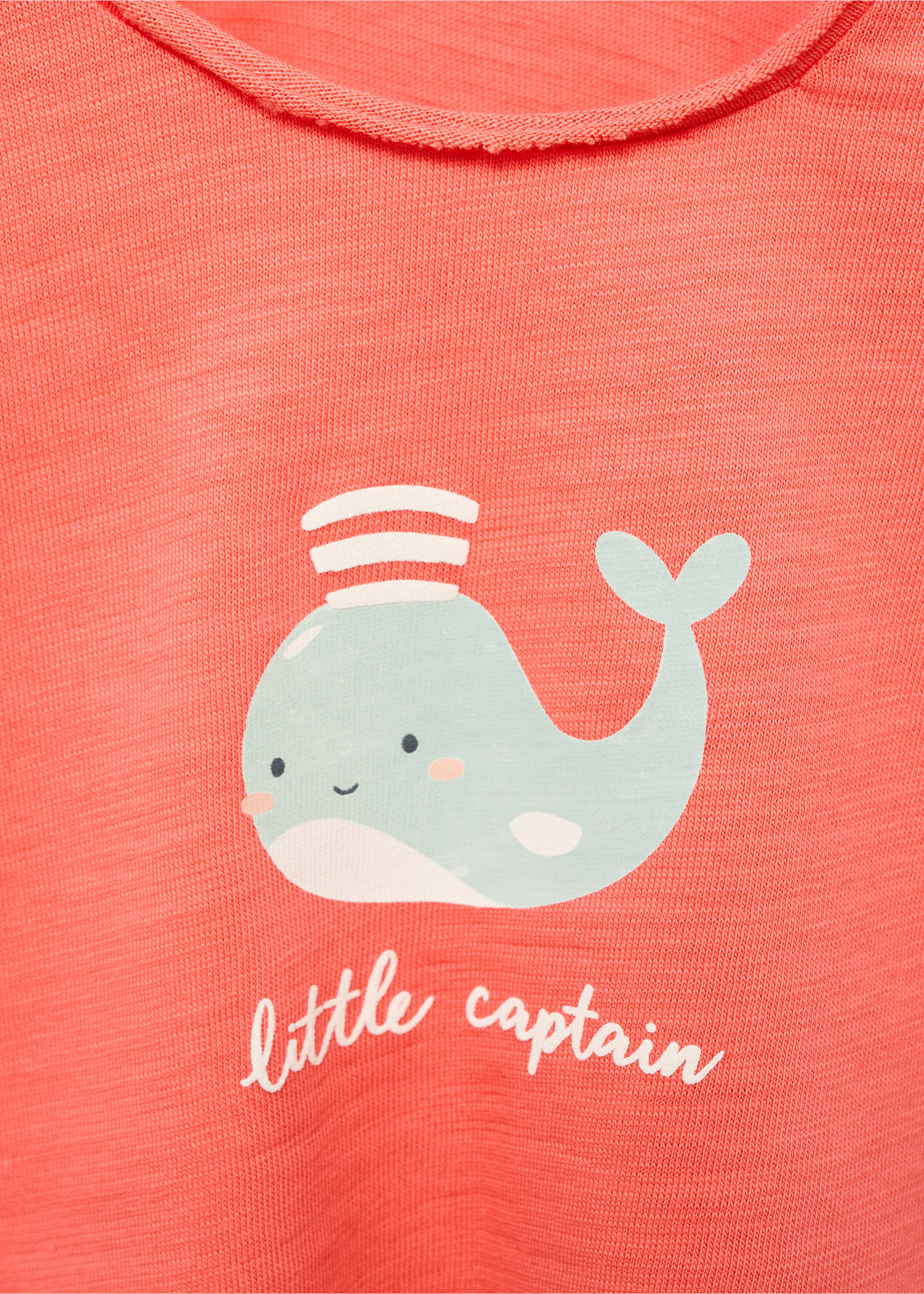 Mintás pamut póló - A termék adatai 8, Korall vörös. Ref: 87035975-00.