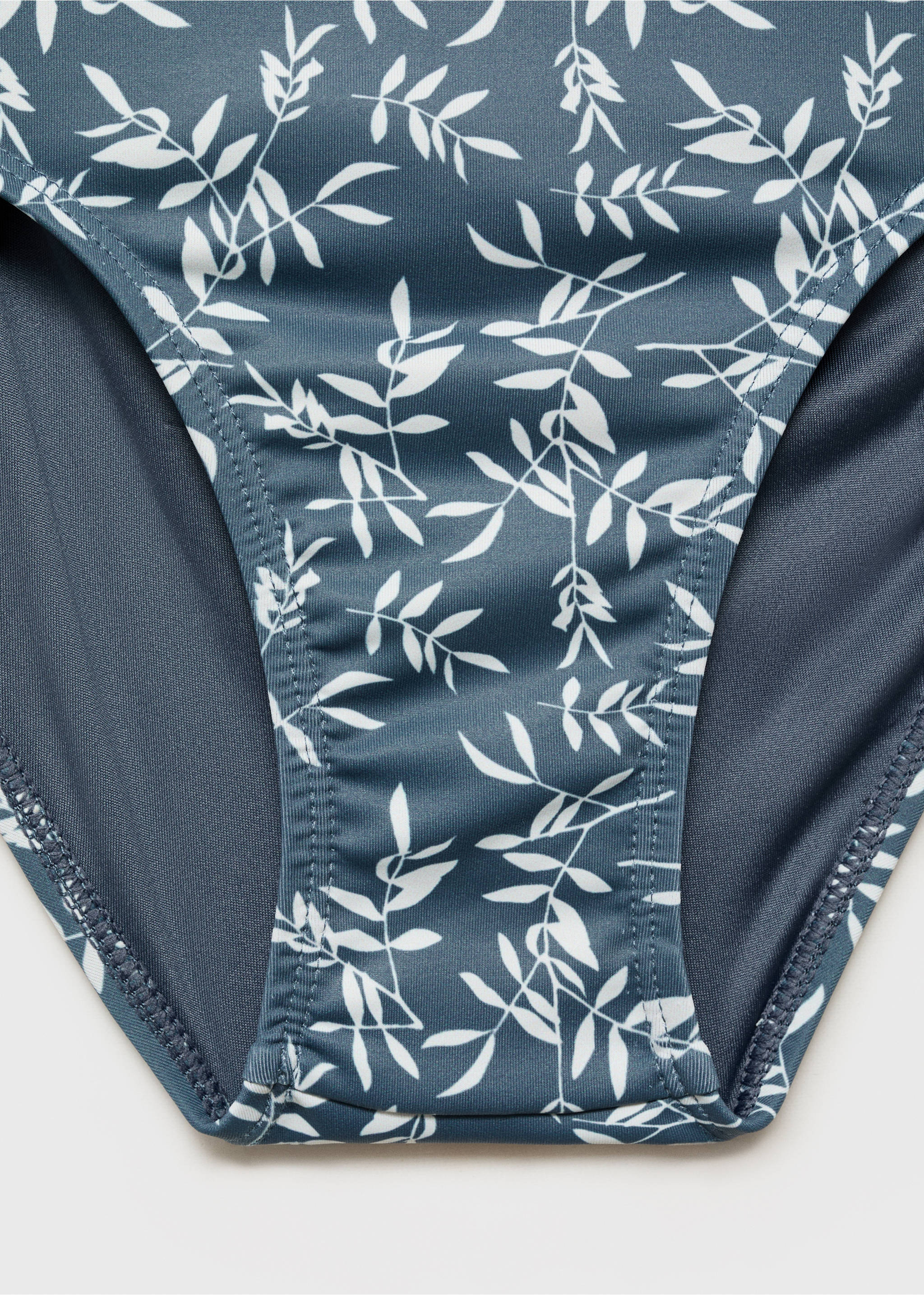 Leaf-print swimsuit - Details of the article 0, Black. Ref: 87035976-00.