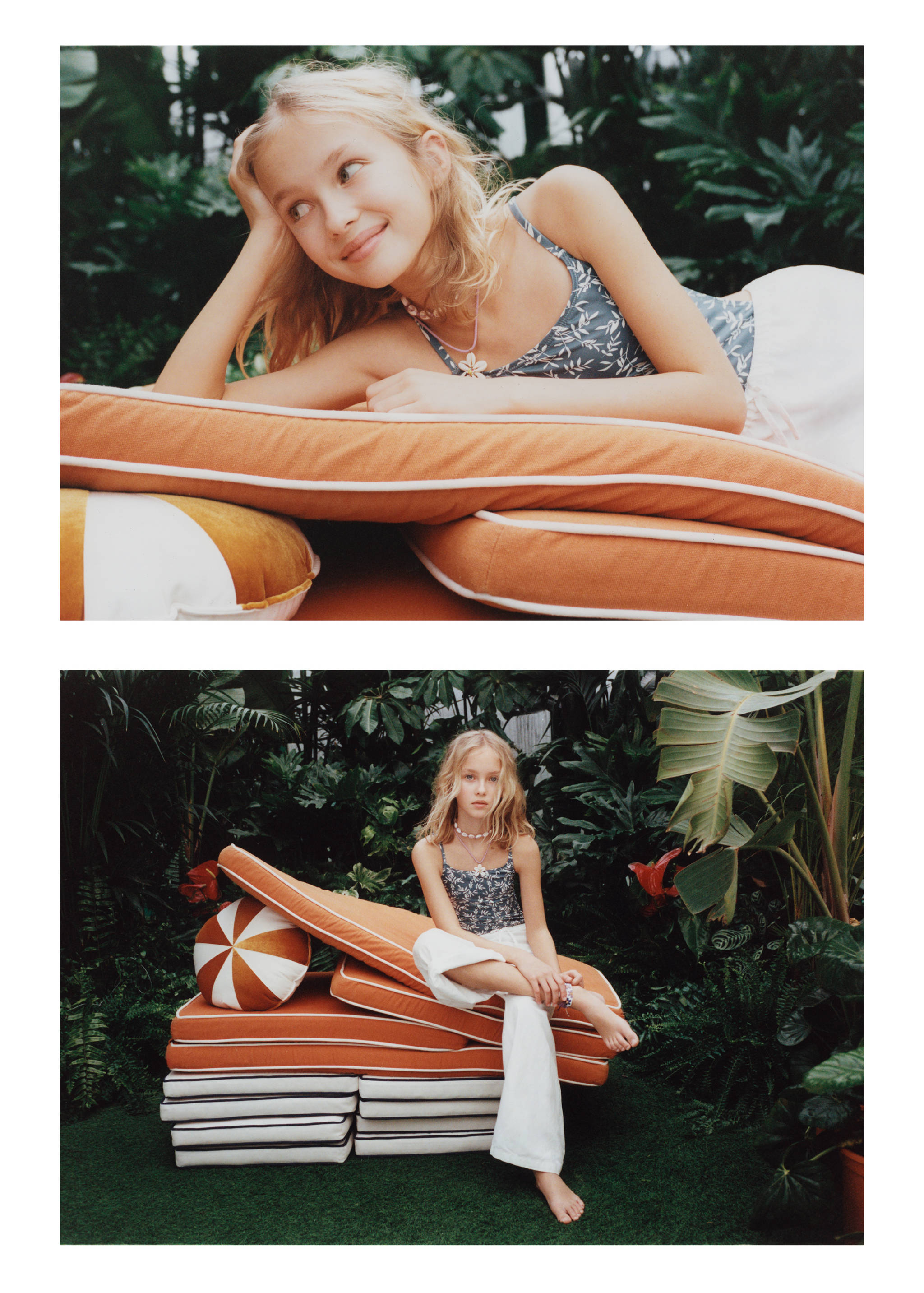 Leaf-print swimsuit - Details of the article 5