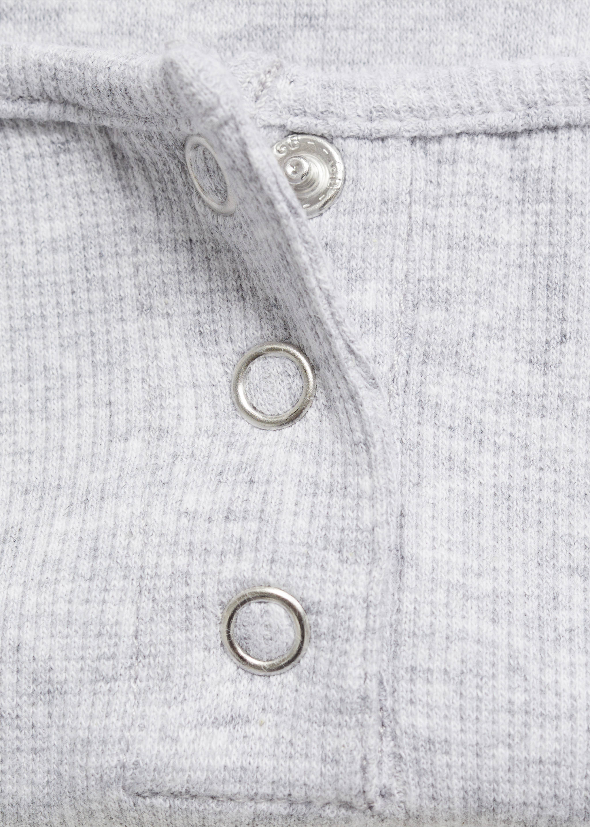 Combined cotton pyjamas - Details of the article 8, Medium Heather Grey. Ref: 87035977-00.