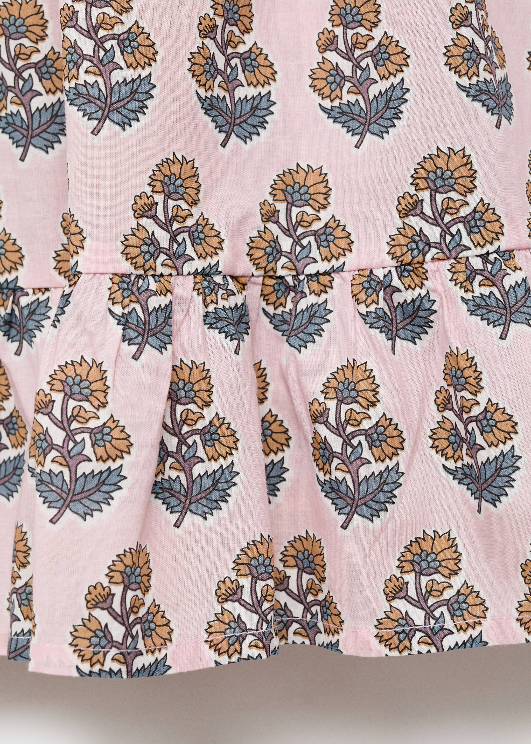 Baumwollkleid mit Blumenmotiven - Detail des Artikels 0, Rosa. Ref: 87035979-00.