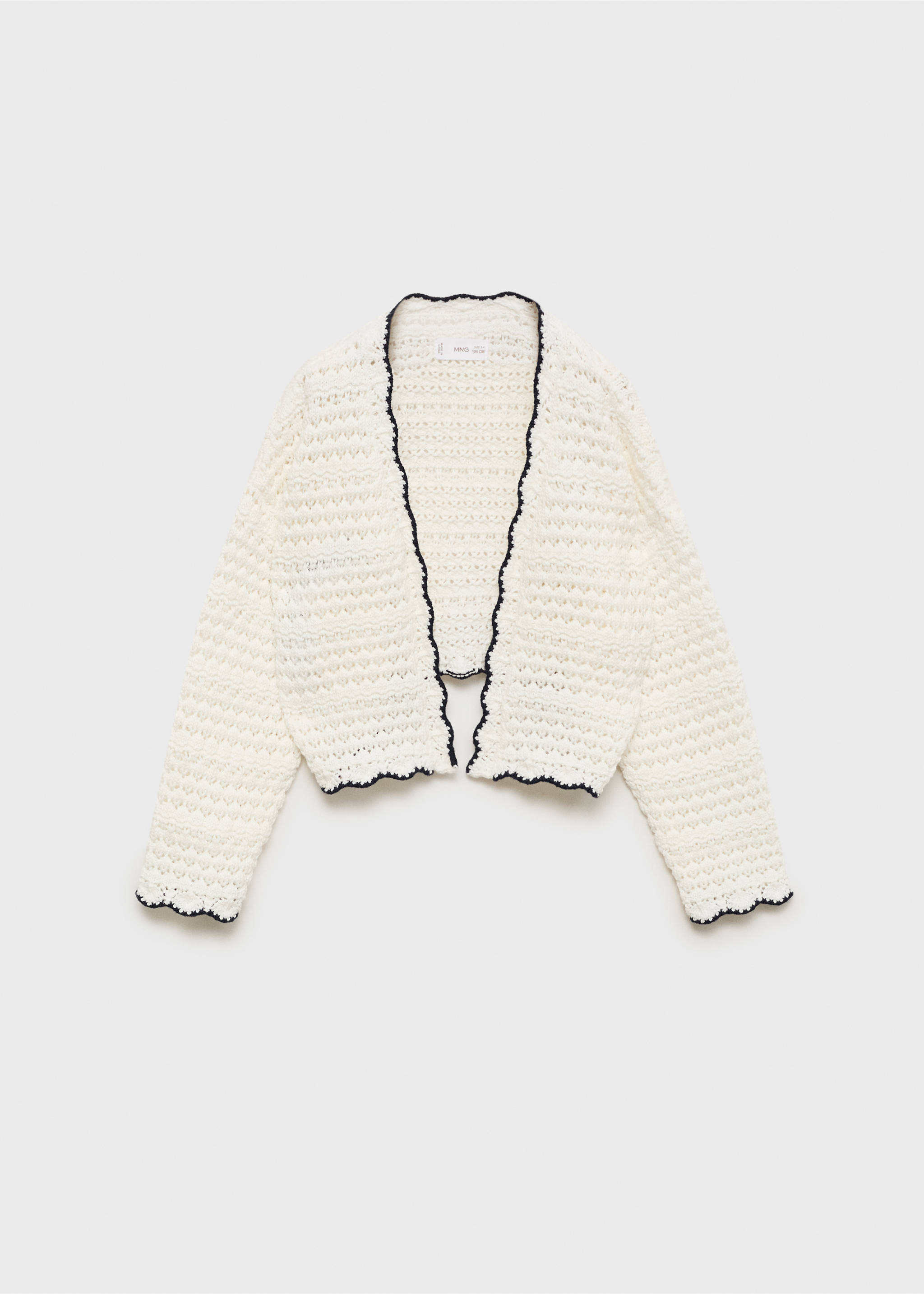 Contrast edge cardigan - Article without model, White. Ref: 87035981-00.