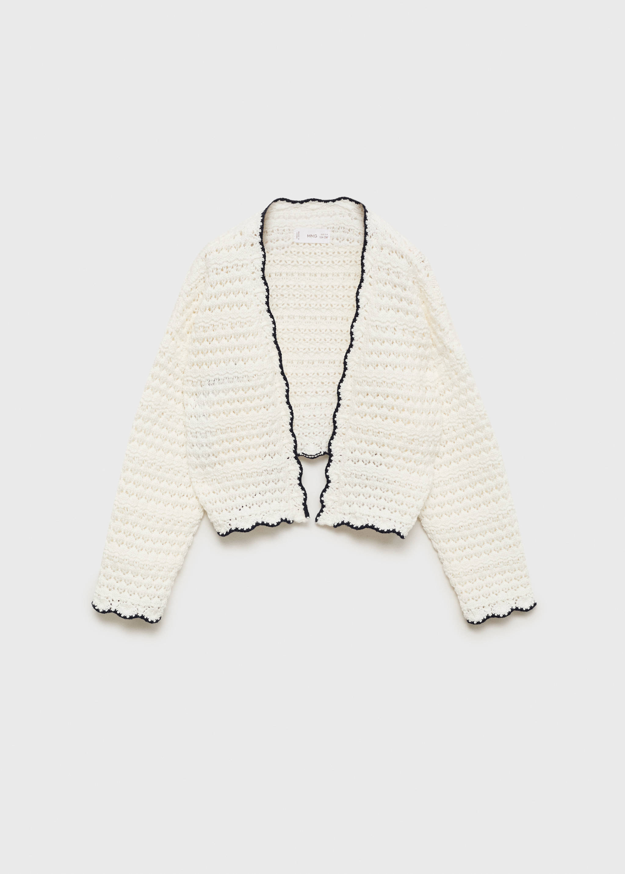 Contrast edge cardigan - Article without model
