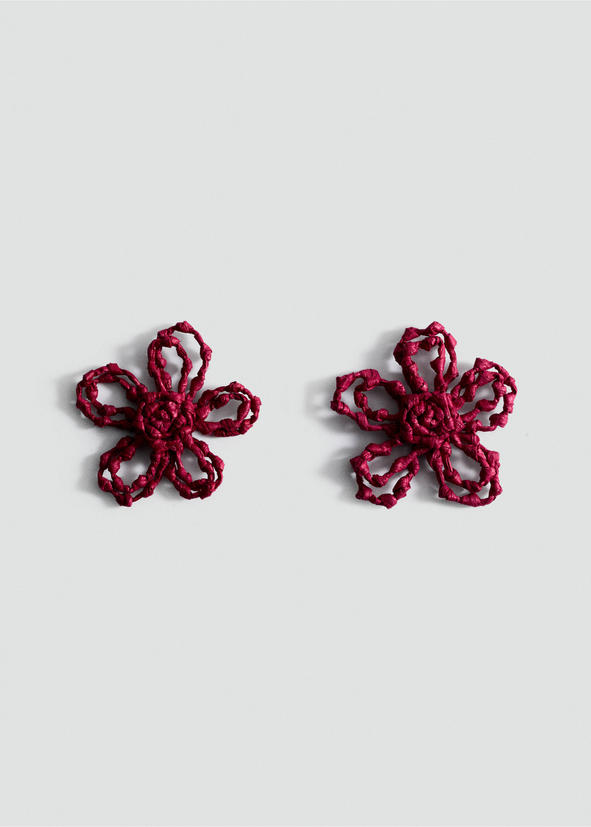 Orecchini fiori rafia - Articolo senza modello, Rosso. Ref: 87035984-00.