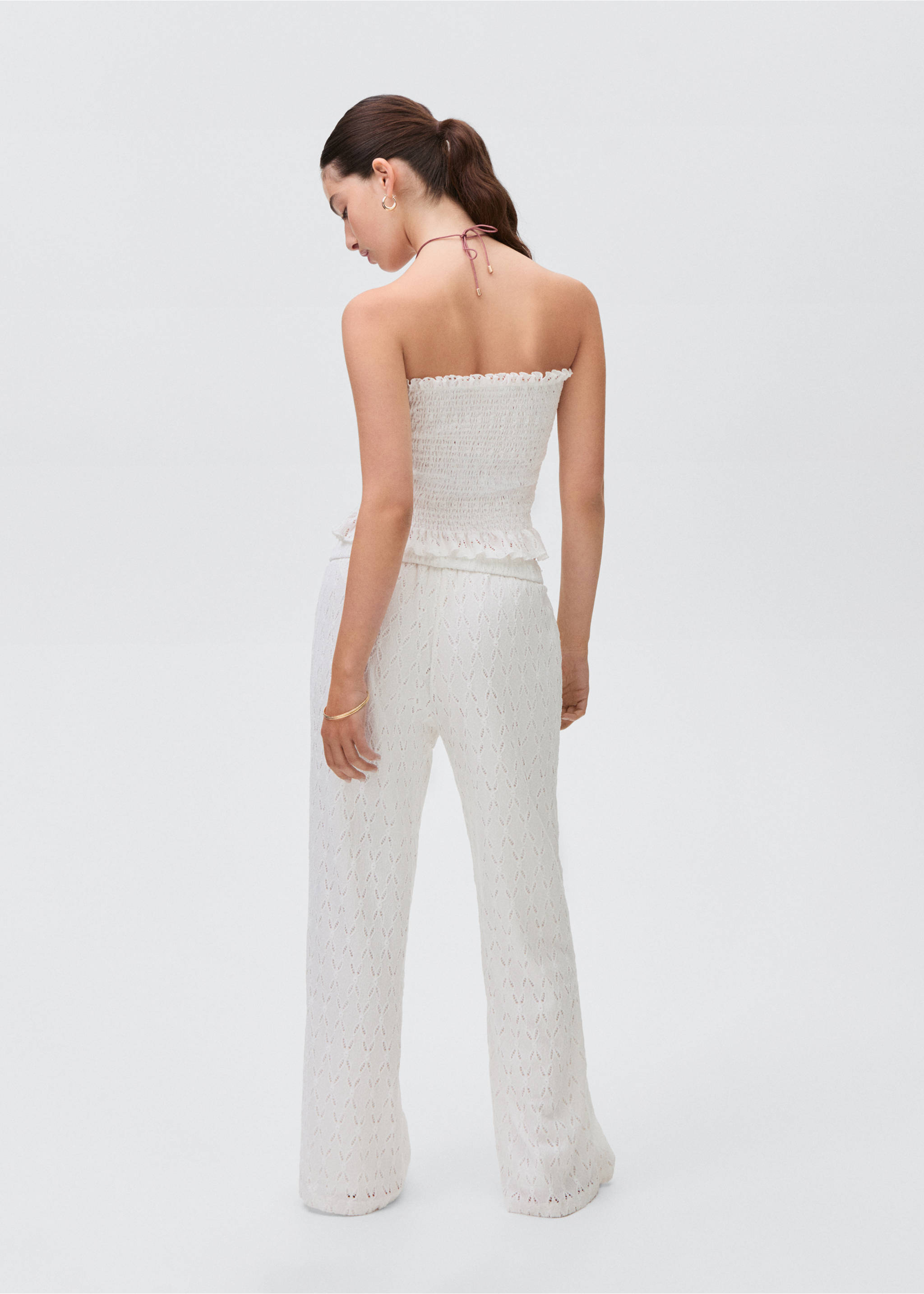Ruched strapless top - Reverse of the article, Off White. Ref: 87036336-00.