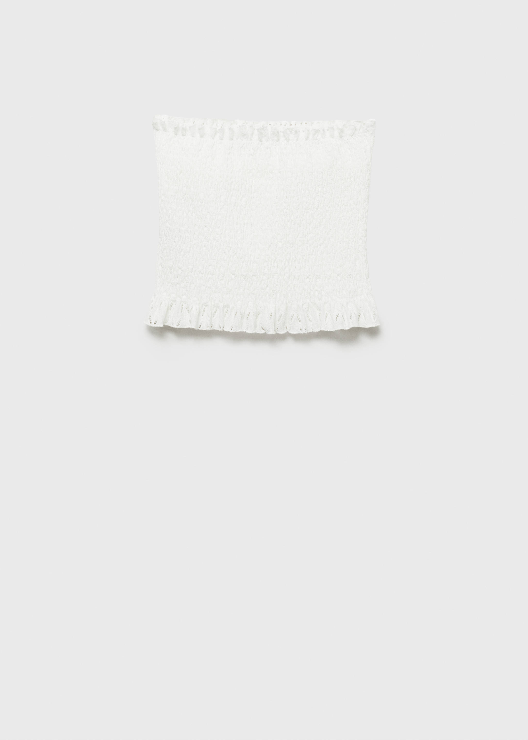 Ruched strapless top - Article without model, Off White. Ref: 87036336-00.