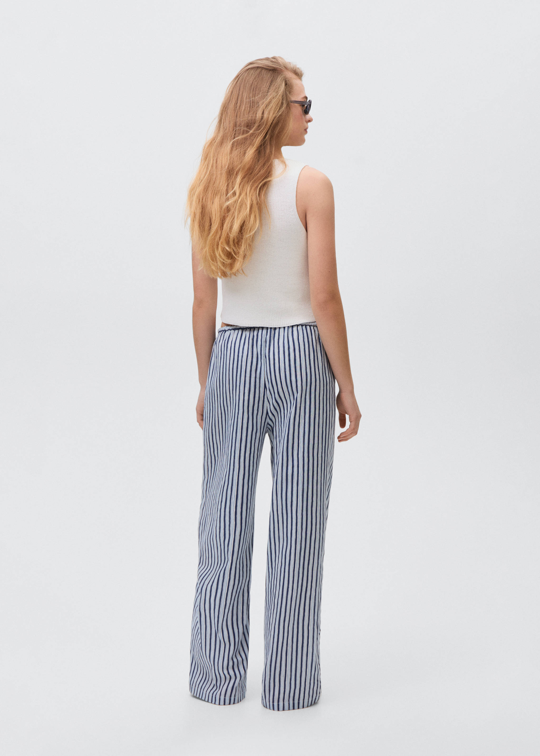 Straight striped trousers - Reverse of the article