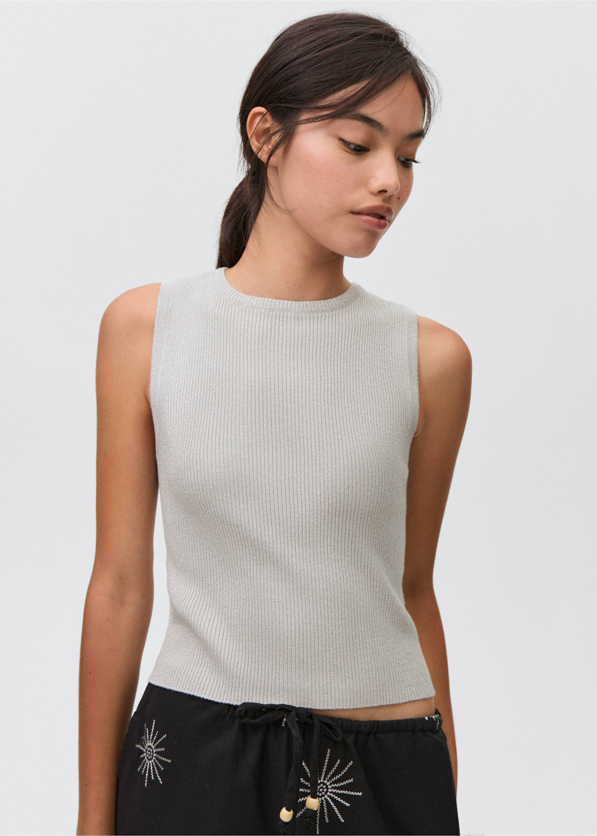 Open-back top - Medium plane, Silver. Ref: 87036341-00.