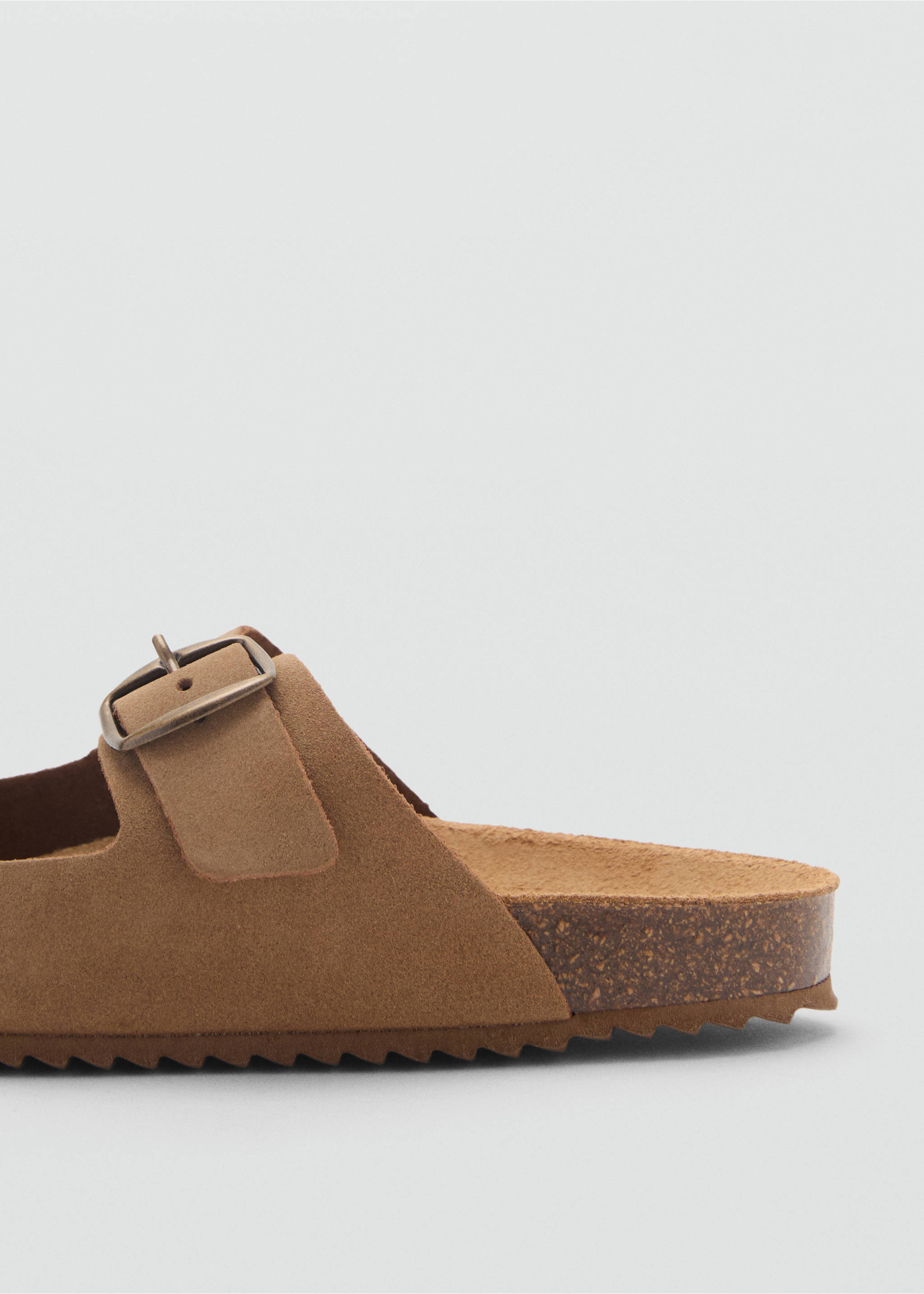 Buckle leather sandals - Details of the article 1, Medium Brown. Ref: 87036342-00.