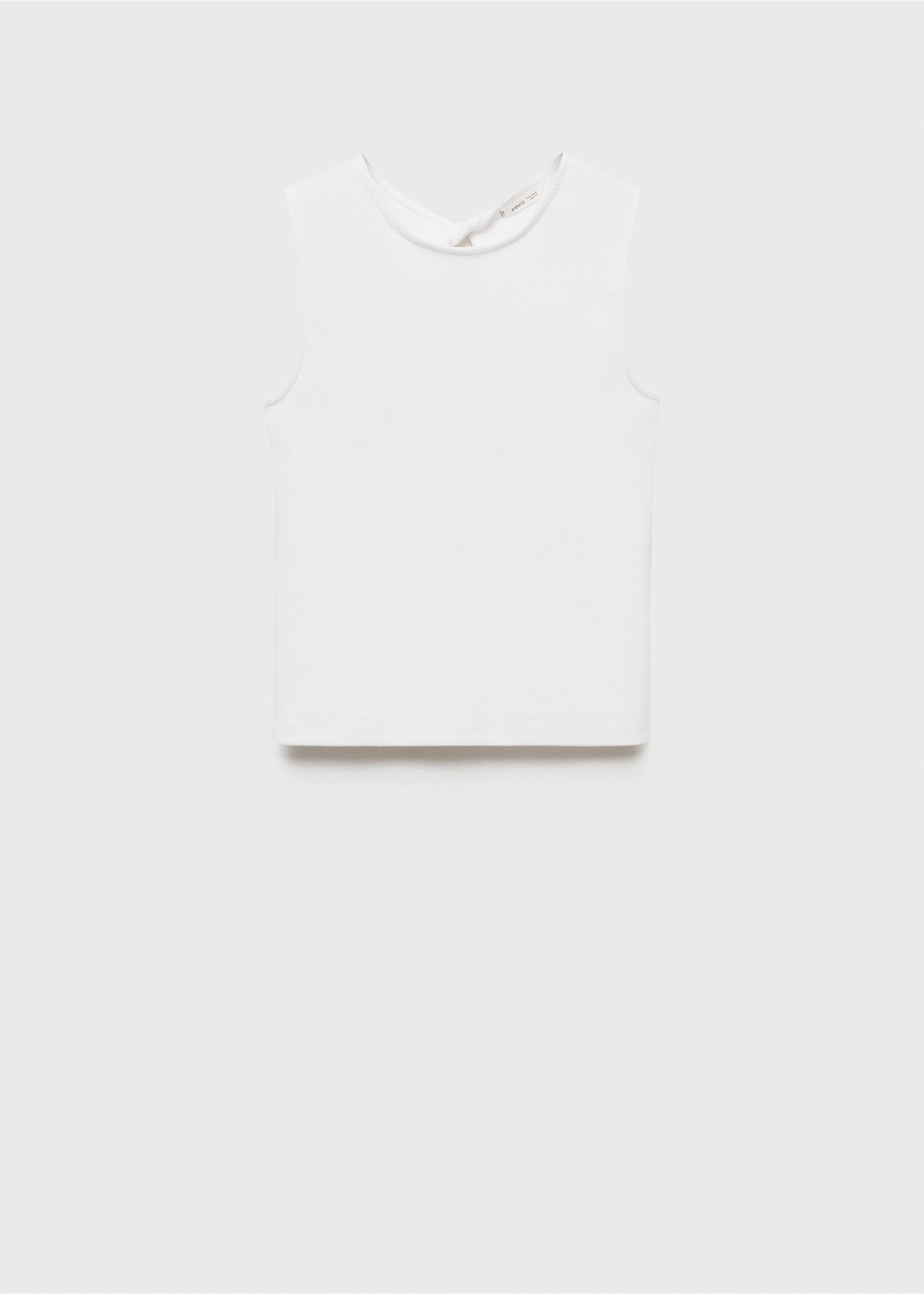 Τοπ με δεμένη πλάτη - Προϊόν χωρίς μοντέλο, Υπόλευκο. Ref: 87036343-00.