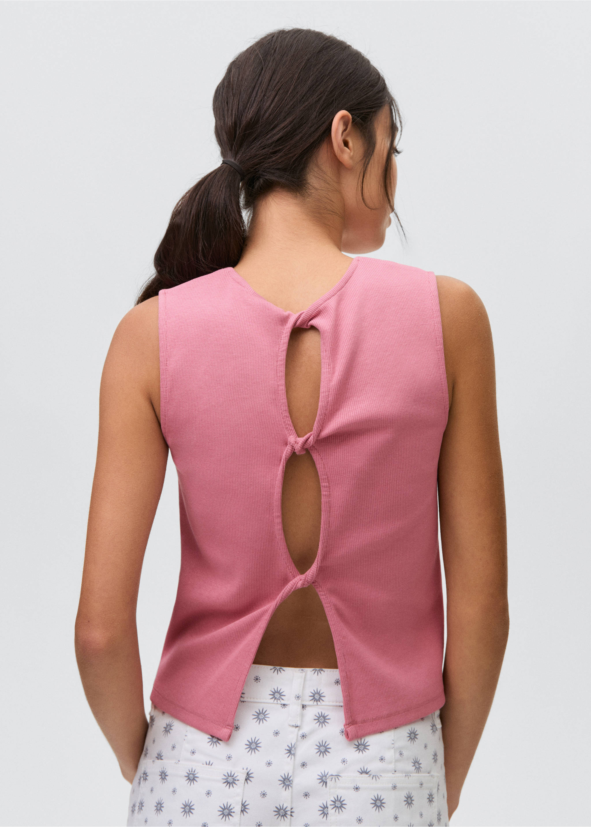 Top espalda entrelazada - Reverso del artículo, Rosa pastel. Ref: 87036343-00.