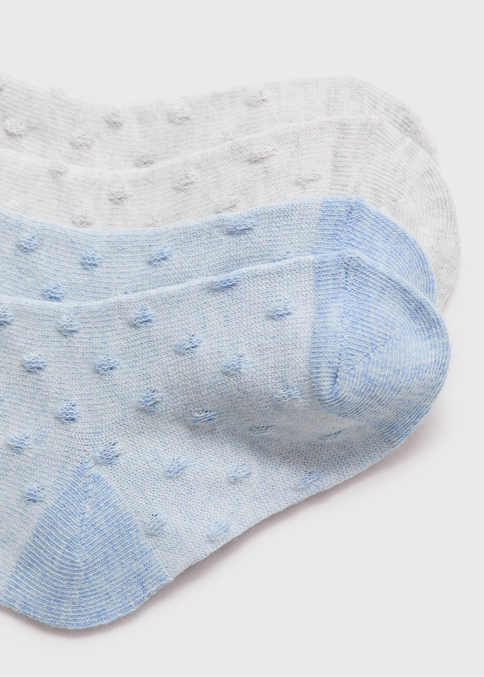 2er-Pack gemusterte Socken - Detail des Artikels 8, Himmelblau. Ref: 87036349-00.