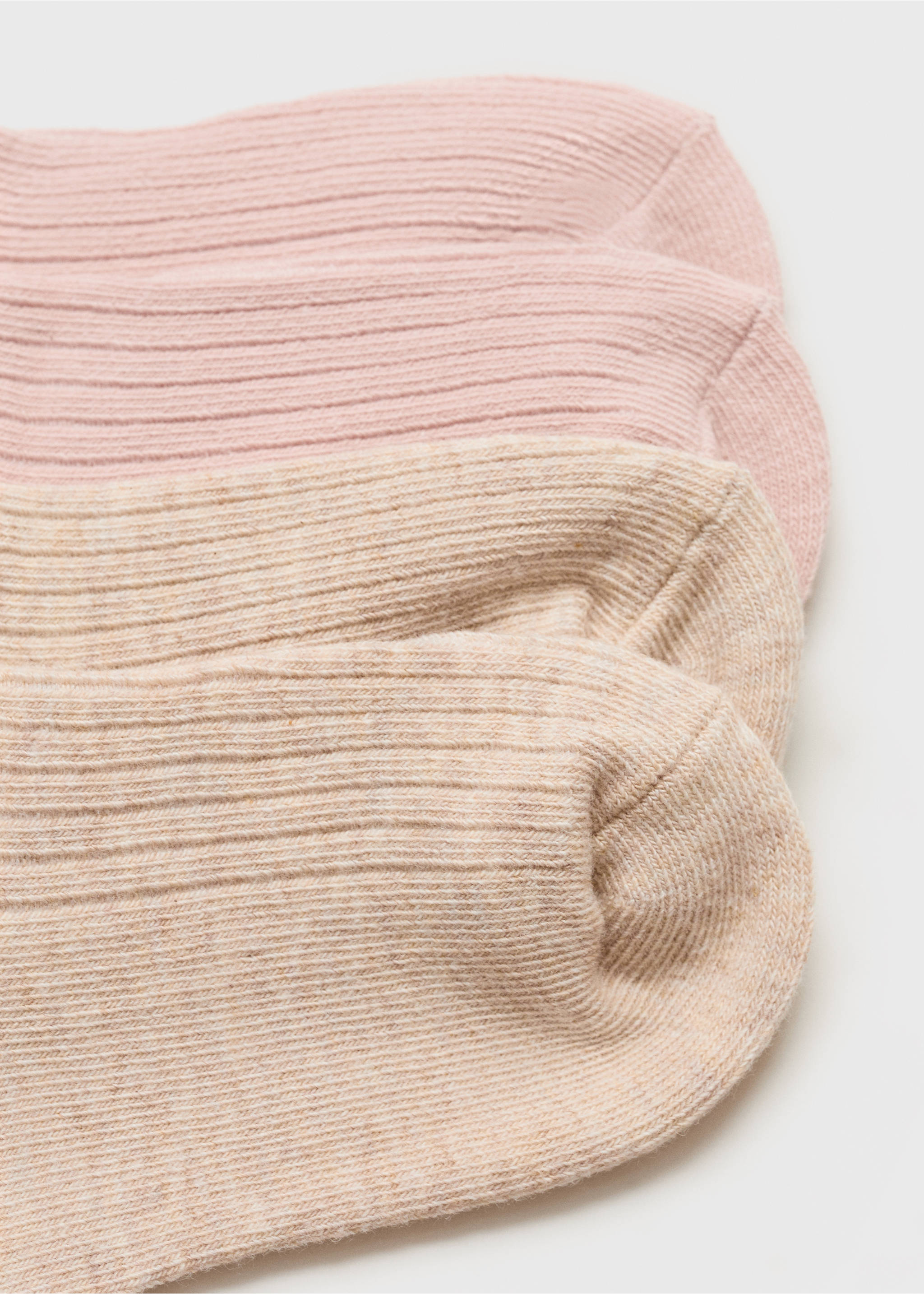 2er-Pack gemusterte Socken - Rückseite des Artikels, Zartrosa. Ref: 87036349-00.