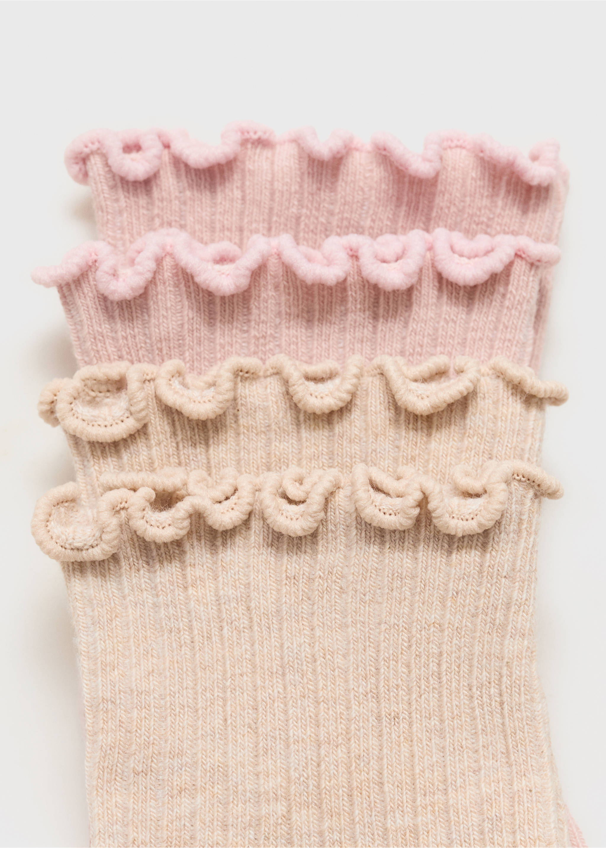 2er-Pack gemusterte Socken - Detail des Artikels 8, Zartrosa. Ref: 87036349-00.
