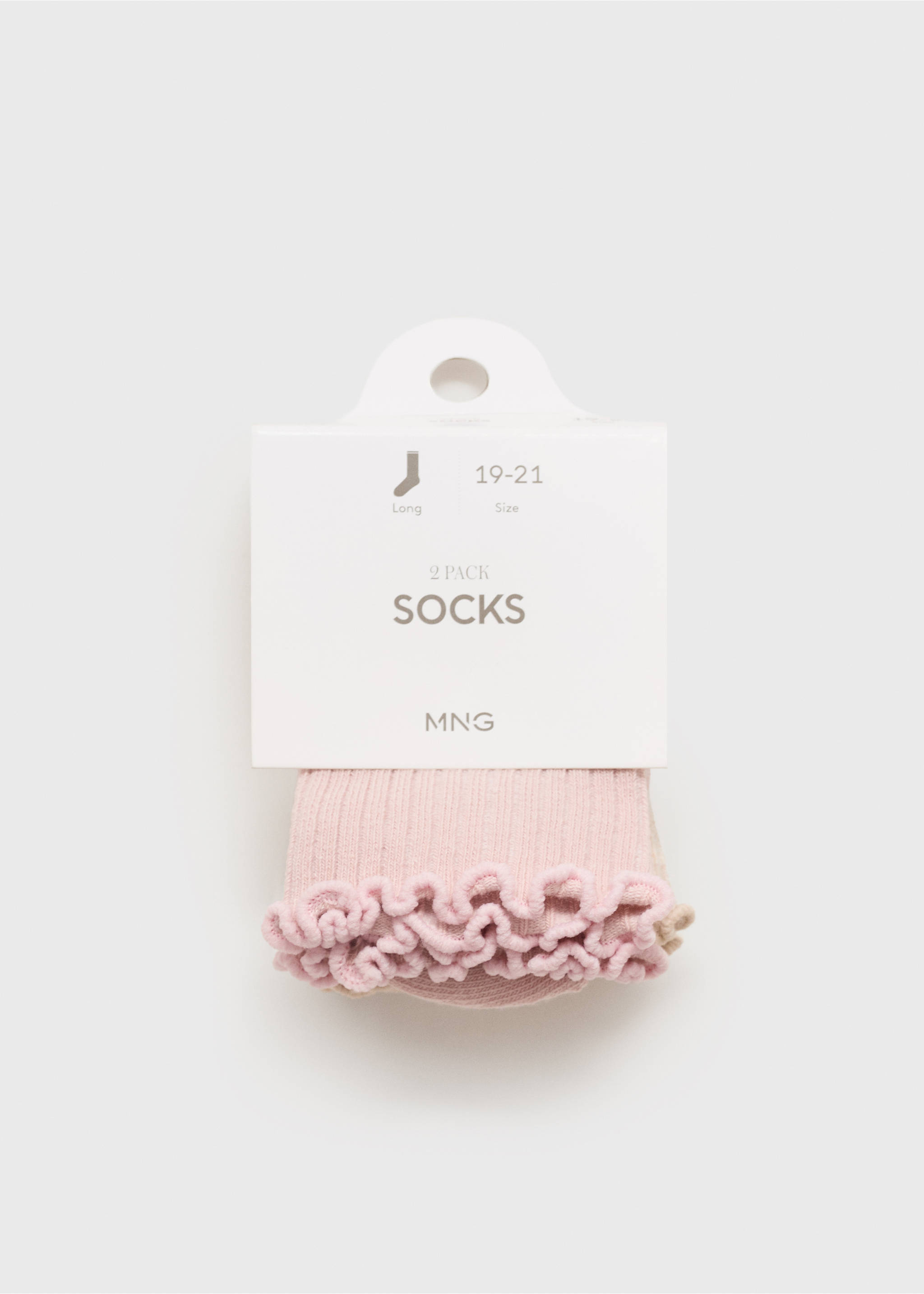 2er-Pack gemusterte Socken - Detail des Artikels 0, Zartrosa. Ref: 87036349-00.