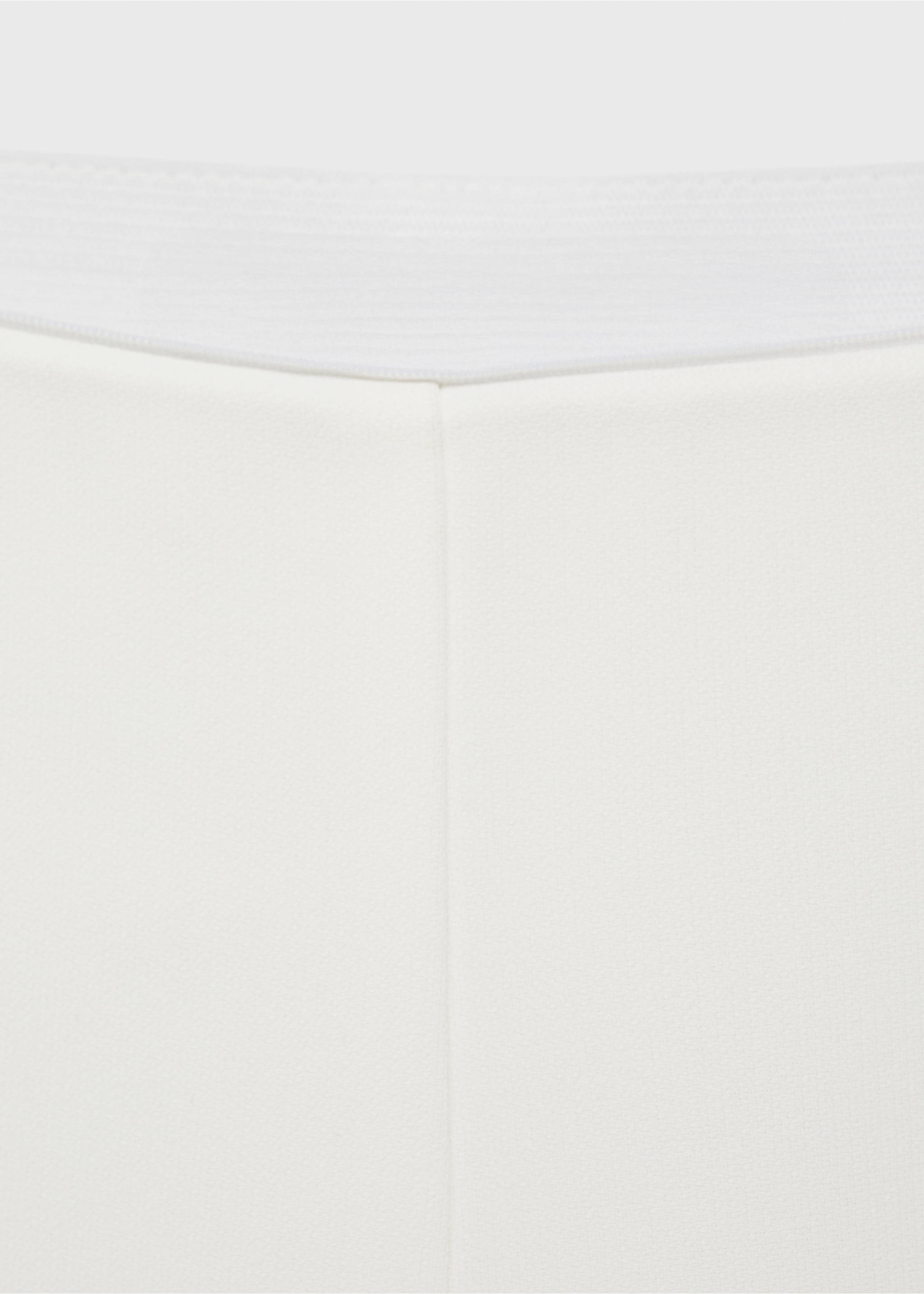 Gerade Anzughose mit hoher Bundhöhe - Detail des Artikels 8, Cremeweiß. Ref: 87036357-00.