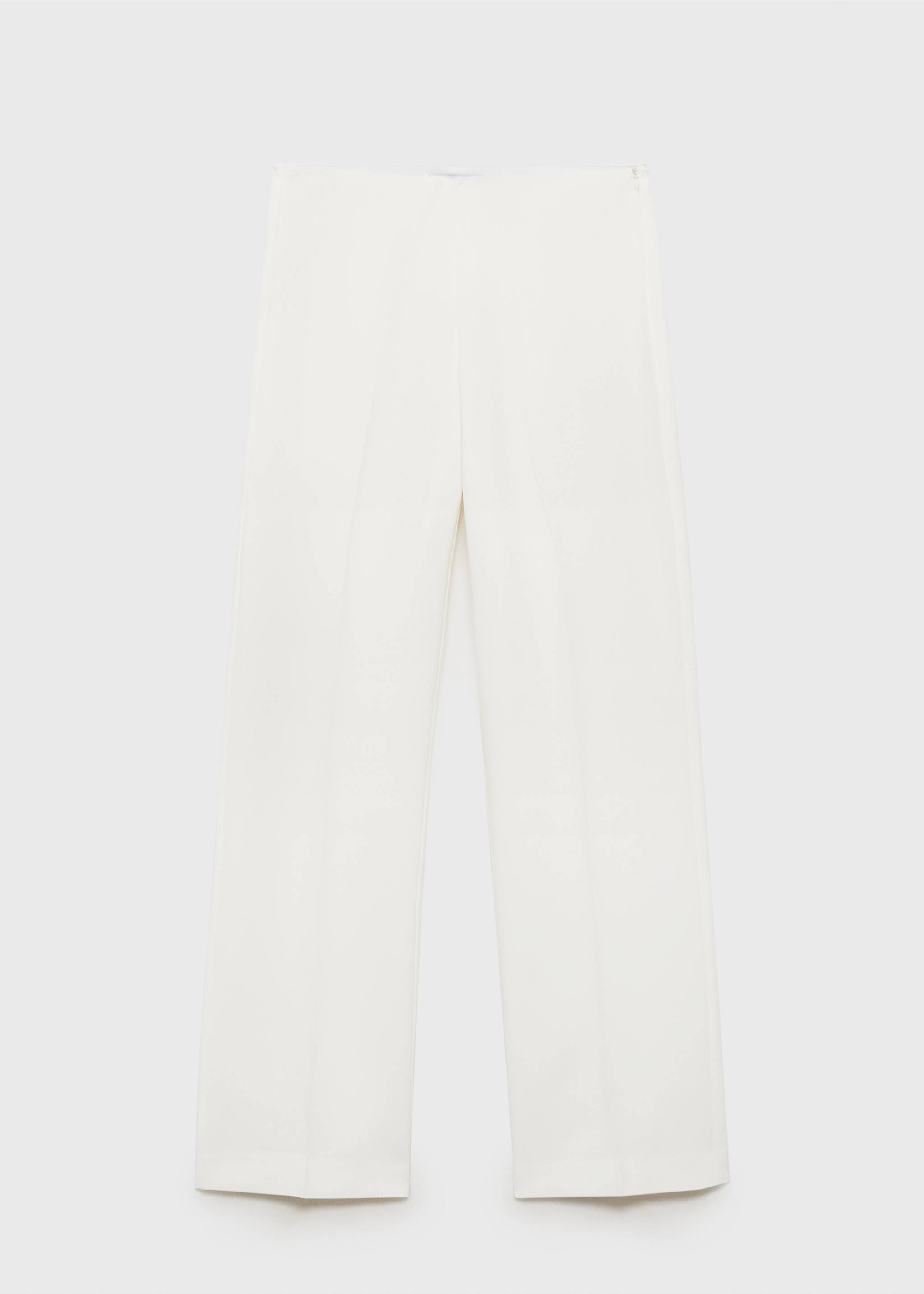 Pantalon de costume droit taille haute - Article sans modèle, Blanc cassé. Ref: 87036357-00.