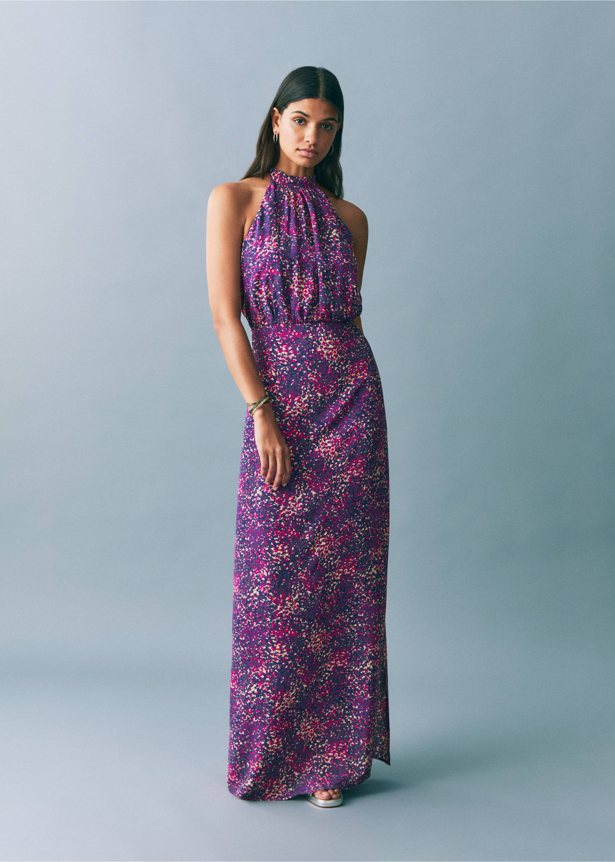 Kleid mit Halfterkragen - Allgemeine Ansicht, Lila. Ref: 87036358-00.