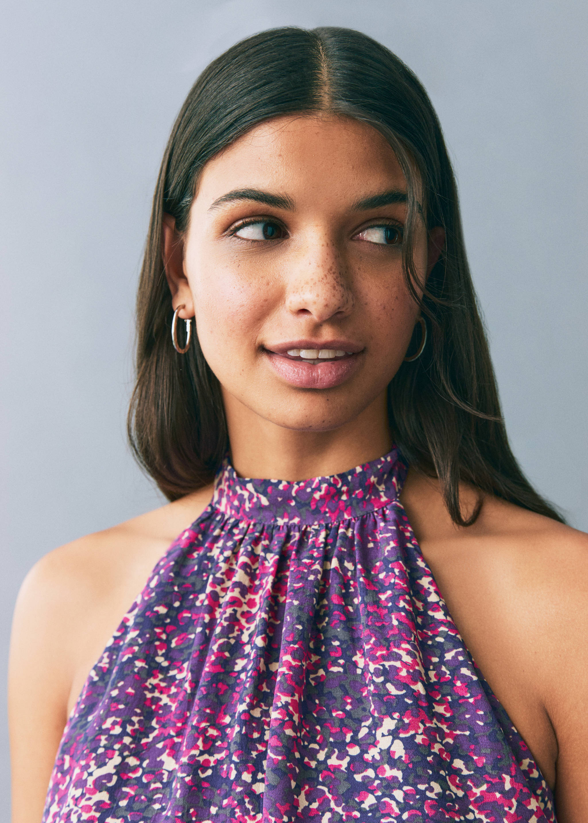 Vestit estampat coll halter - Detall de l'article 1