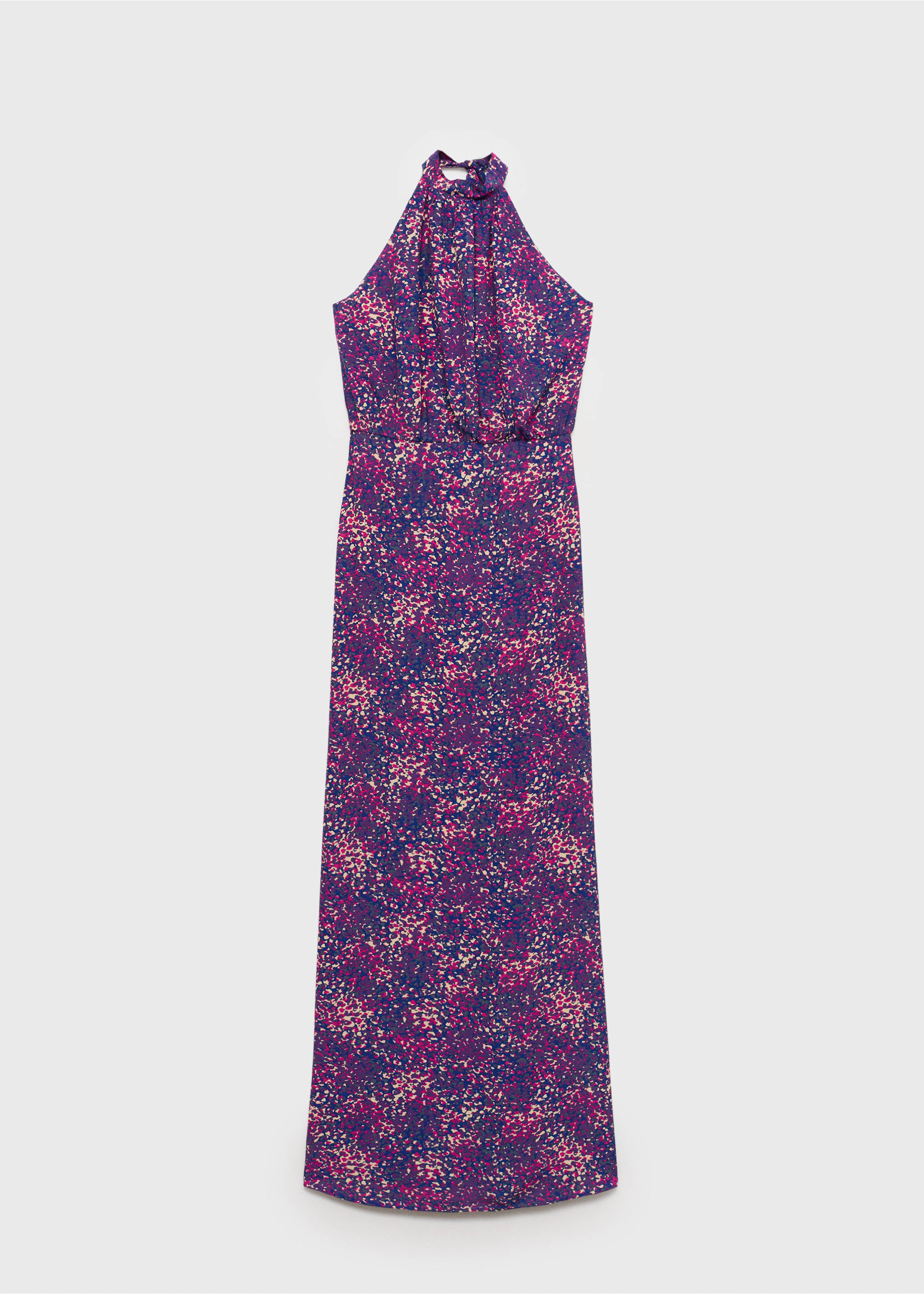 Vestido estampado cuello halter - Artículo sin modelo, Morado. Ref: 87036358-00.