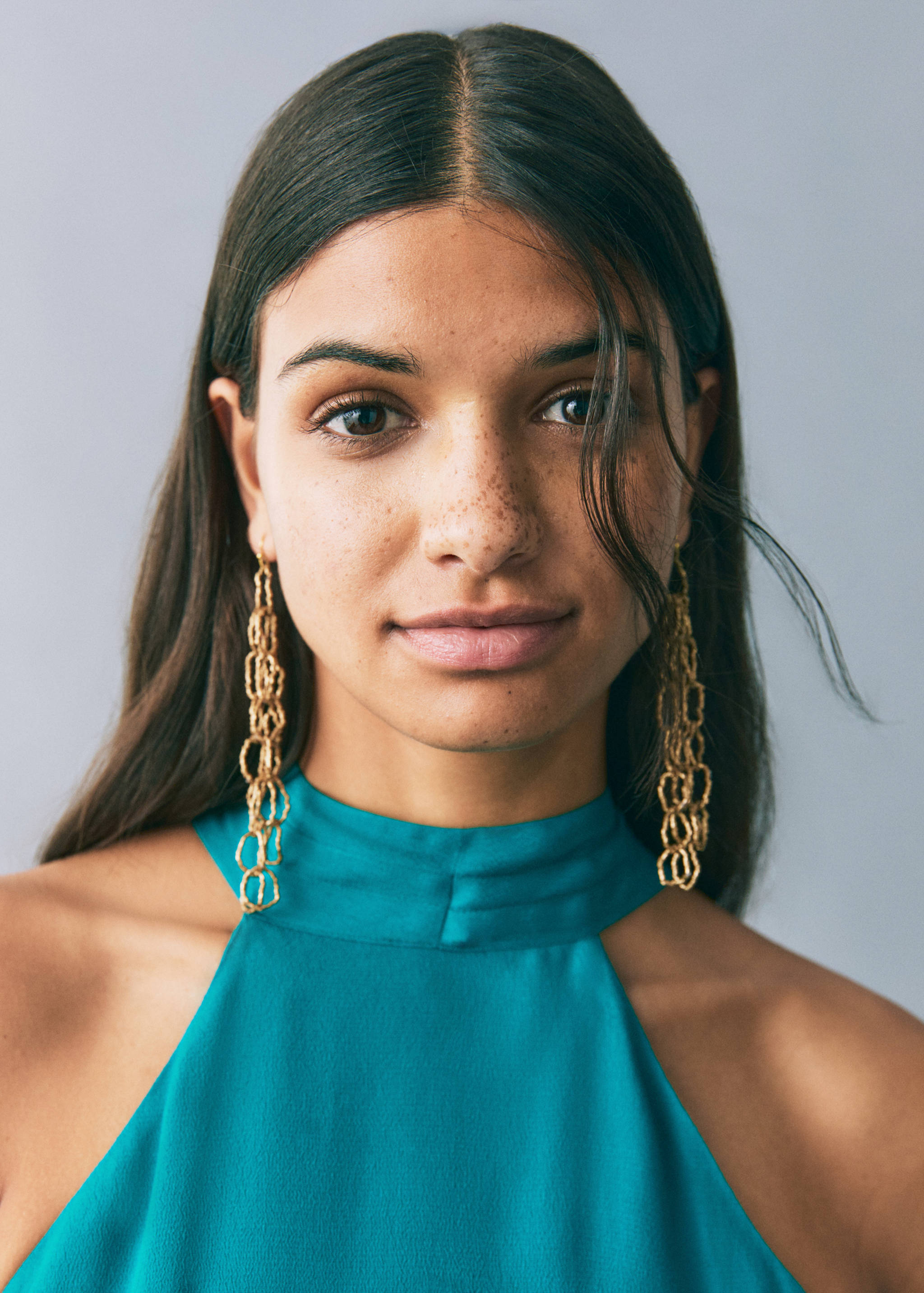 Vestido largo cuello halter - Detalle del artículo 1