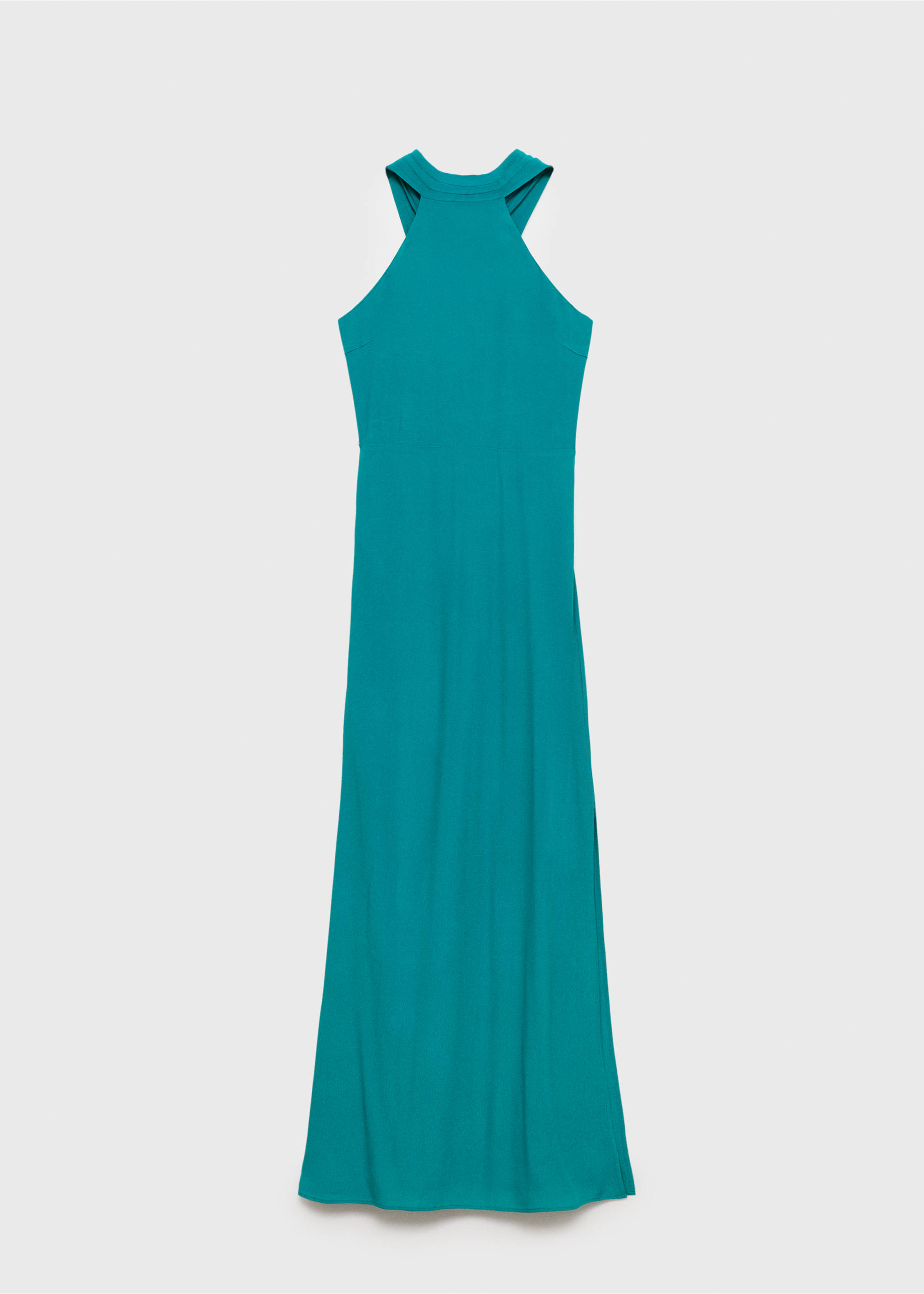 Vestido largo cuello halter - Artículo sin modelo, Turquesa. Ref: 87036359-00.