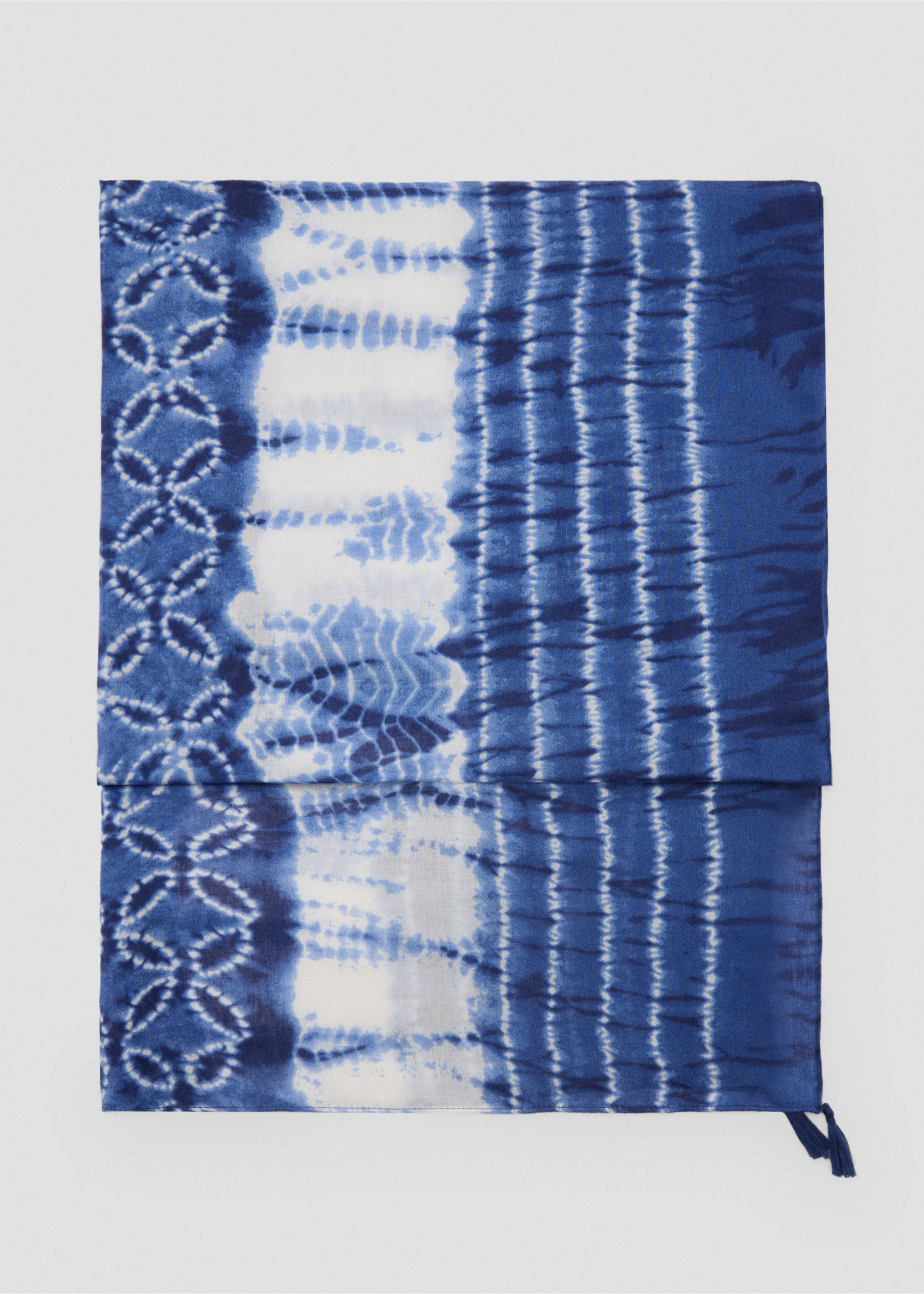 Tie-dye scarf - Article without model, Blue. Ref: 87036361-00.
