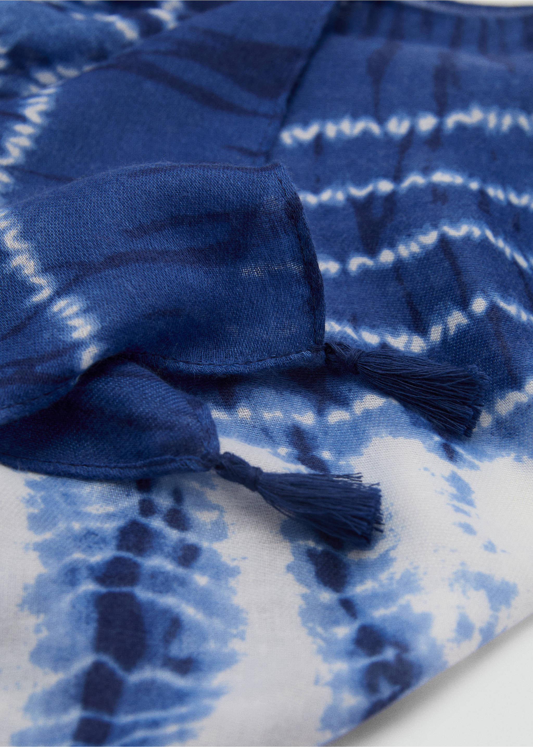 Tie-dye scarf - Medium plane, Blue. Ref: 87036361-00.