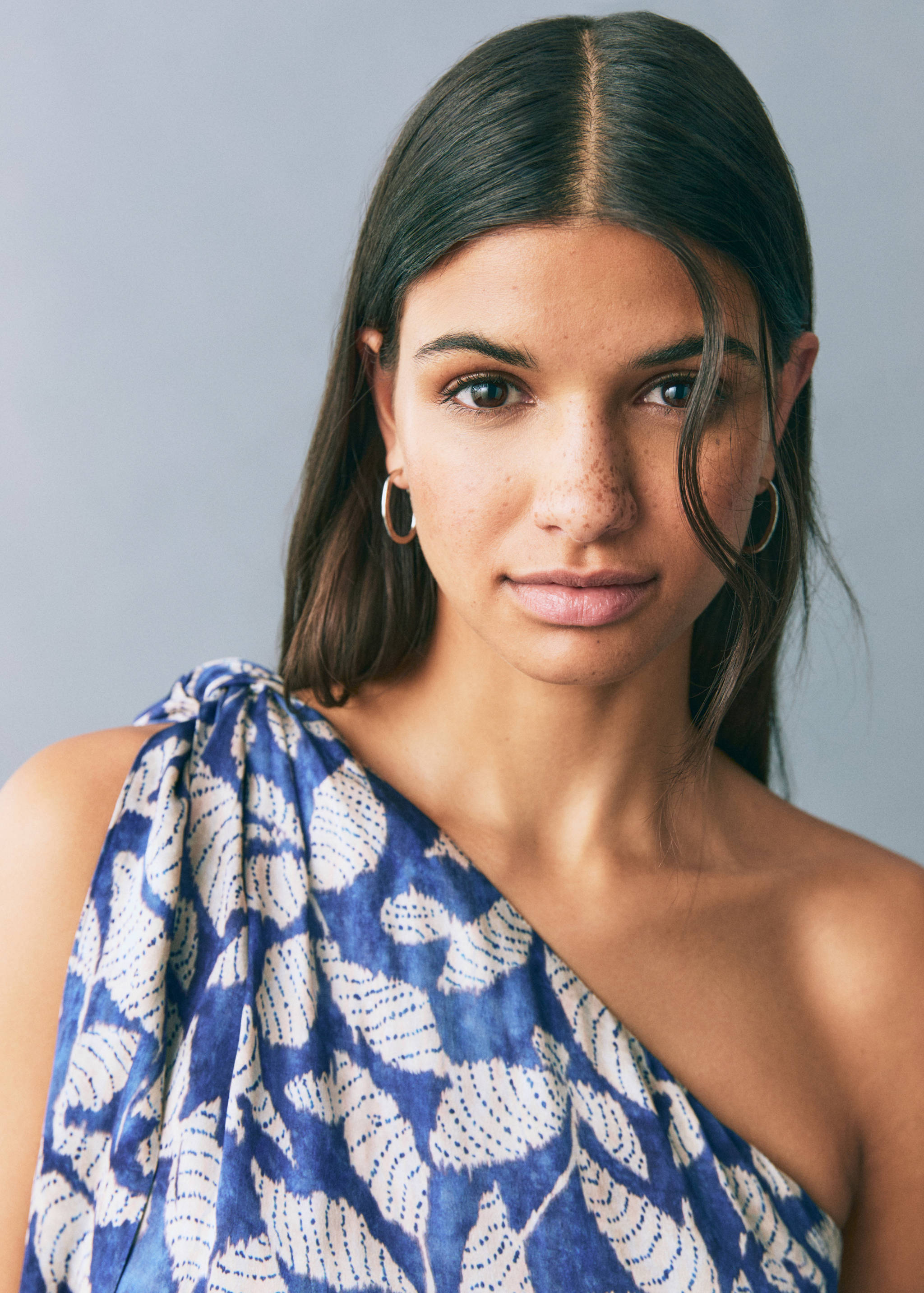 Vestido asimétrico estampado - Detalle del artículo 1