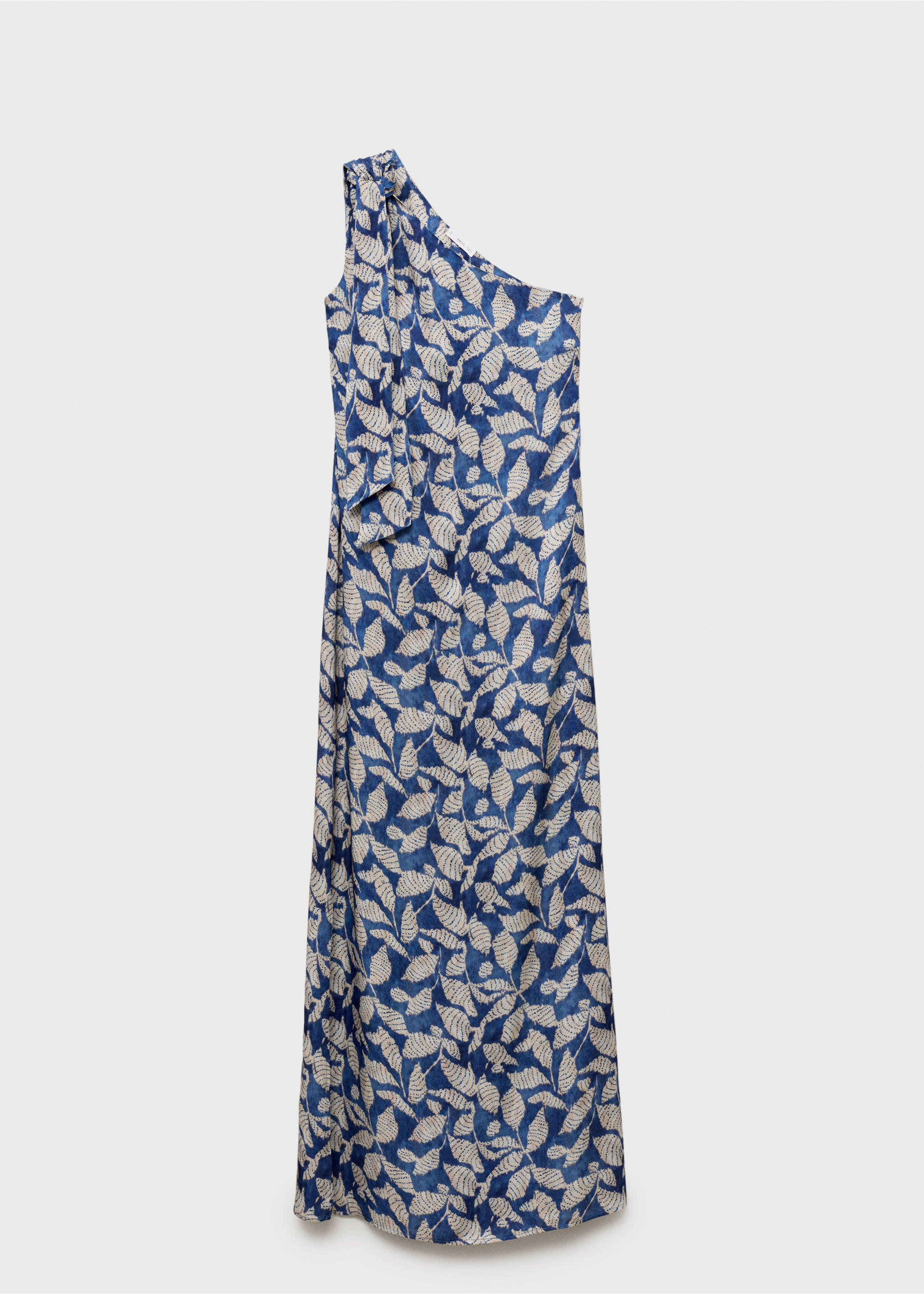 Printed asymmetrical dress - Article without model, Dark Navy. Ref: 87036369-00.