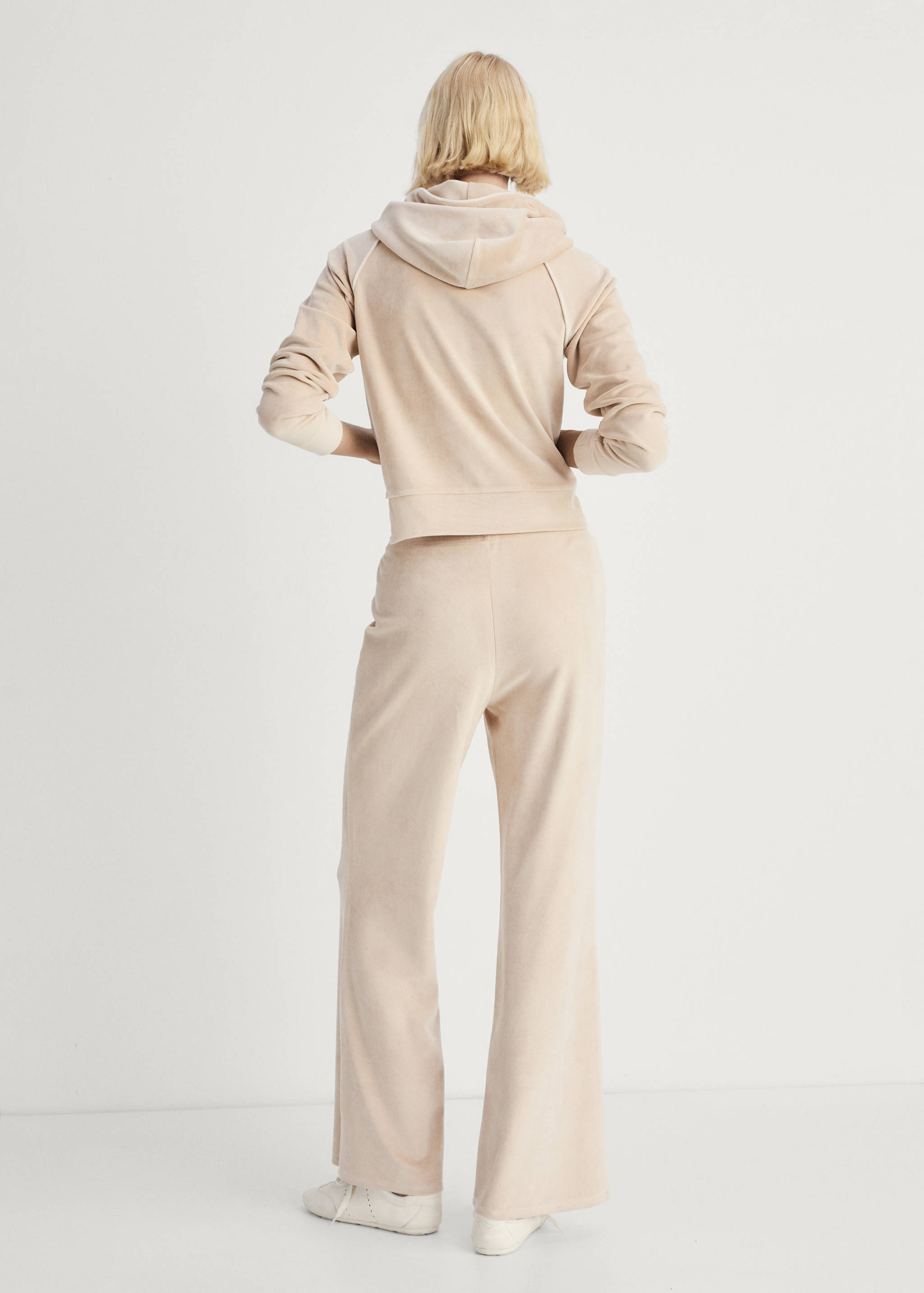 Soft-touch velour trousers - Reverse of the article