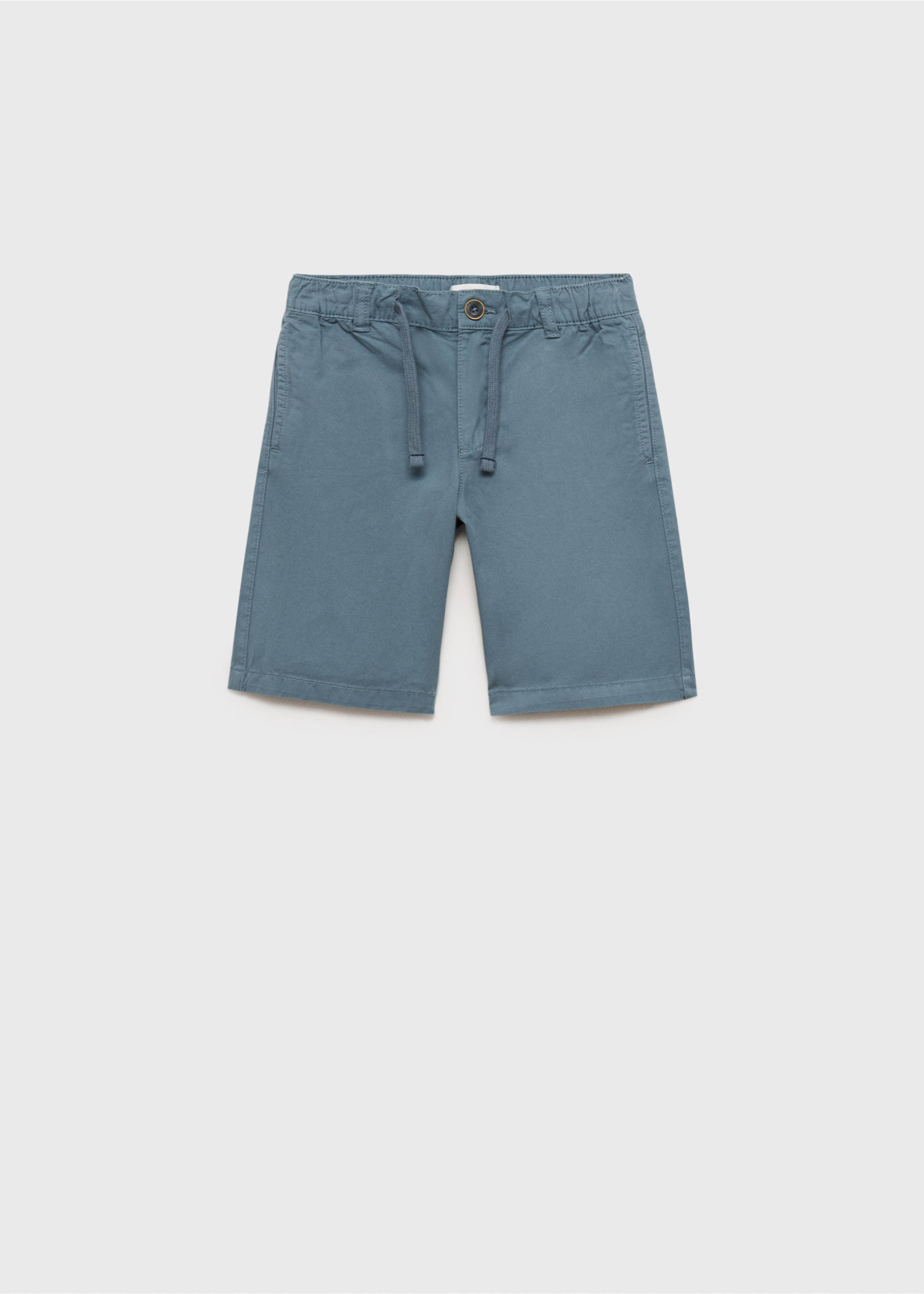 Elastic waist Bermuda shorts - Article without model, Blue. Ref: 87036713-00.