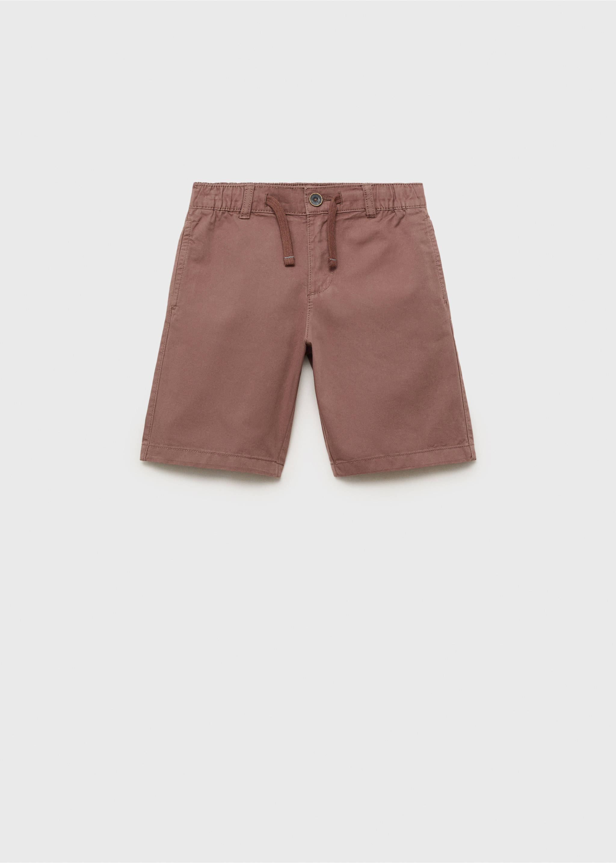 Elastic waist Bermuda shorts - Article without model, Wine. Ref: 87036713-00.