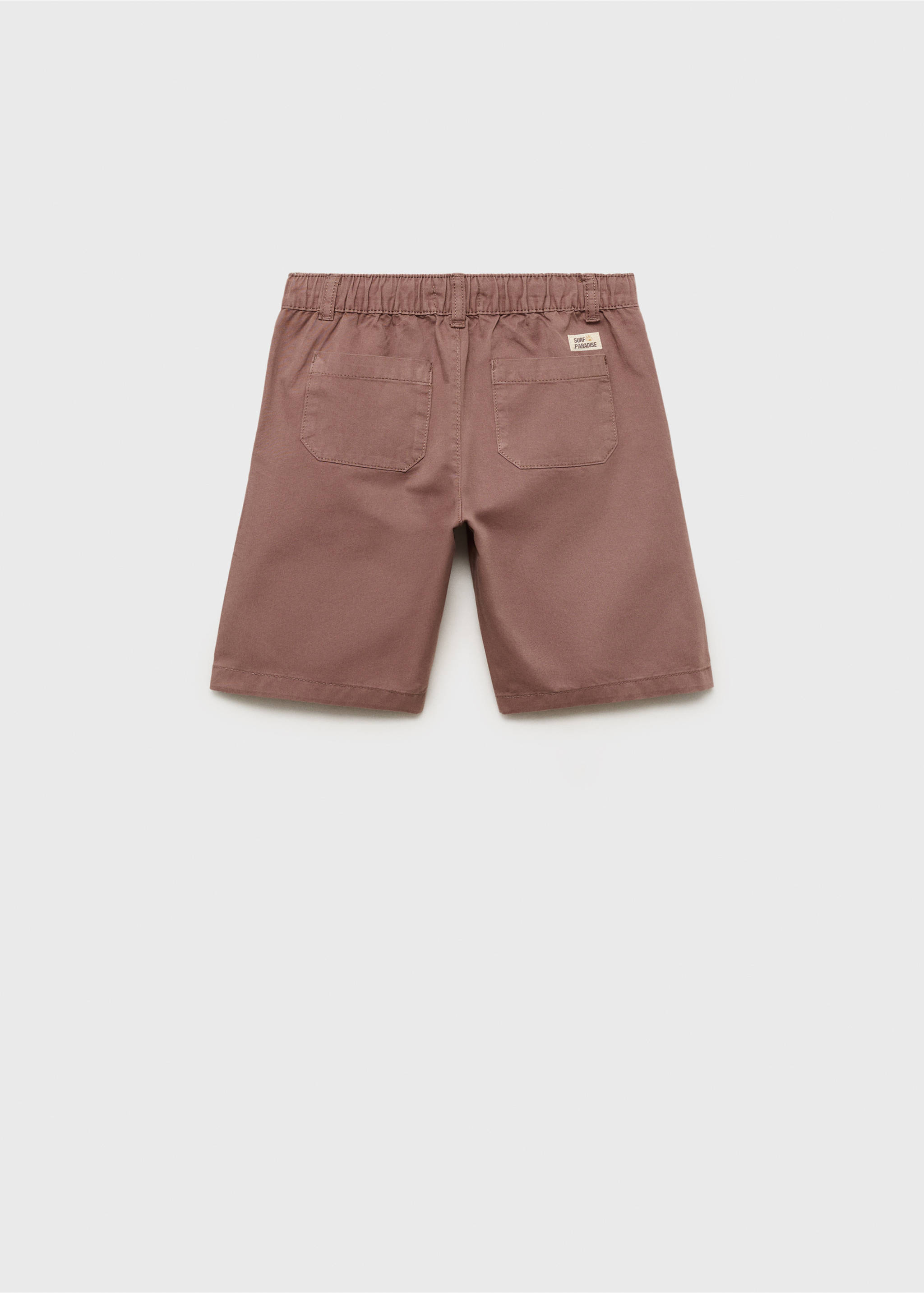 Elastic waist Bermuda shorts - Reverse of the article, Wine. Ref: 87036713-00.