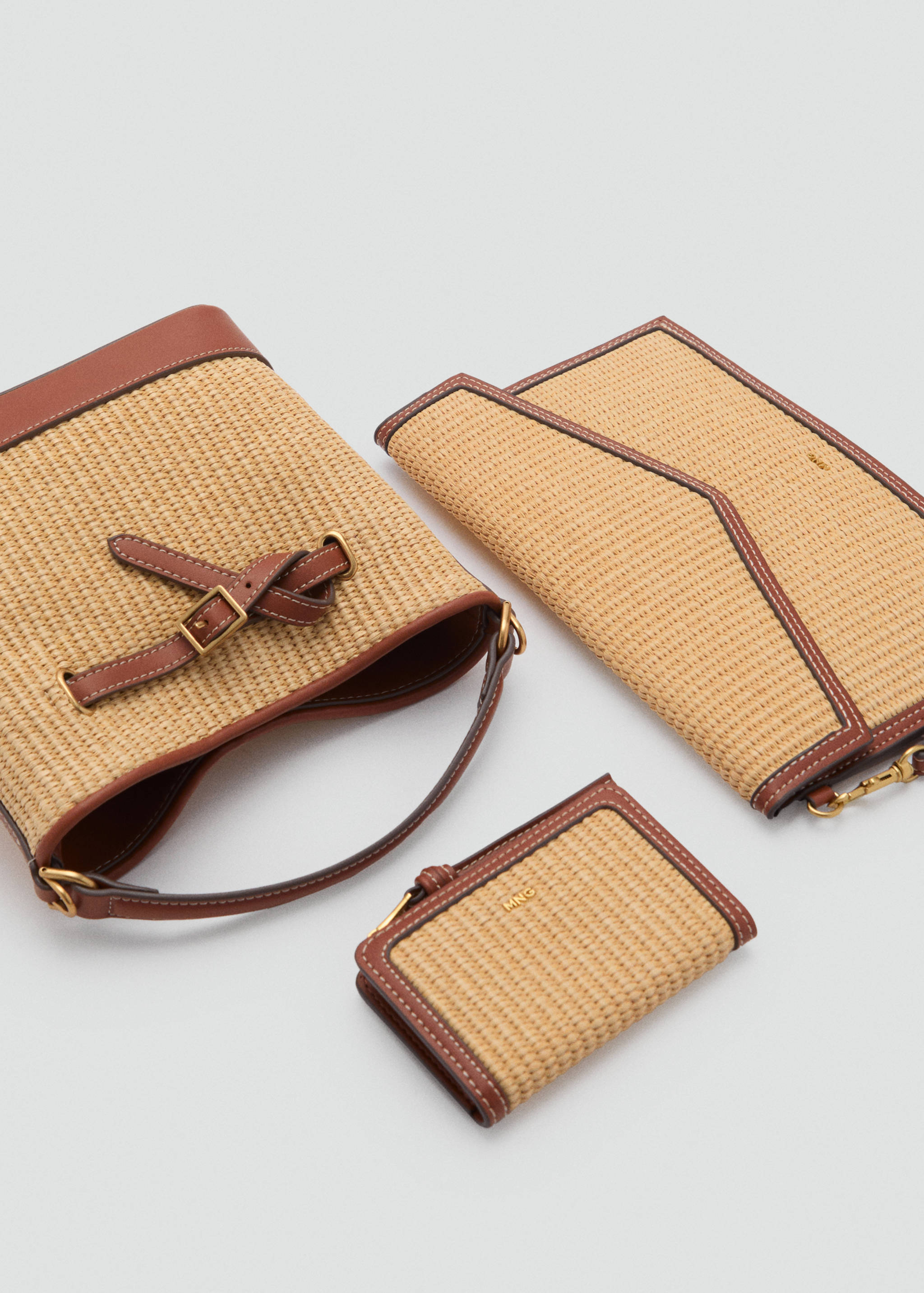 Bucket Bag mit Raffia-Effekt - Detail des Artikels 3