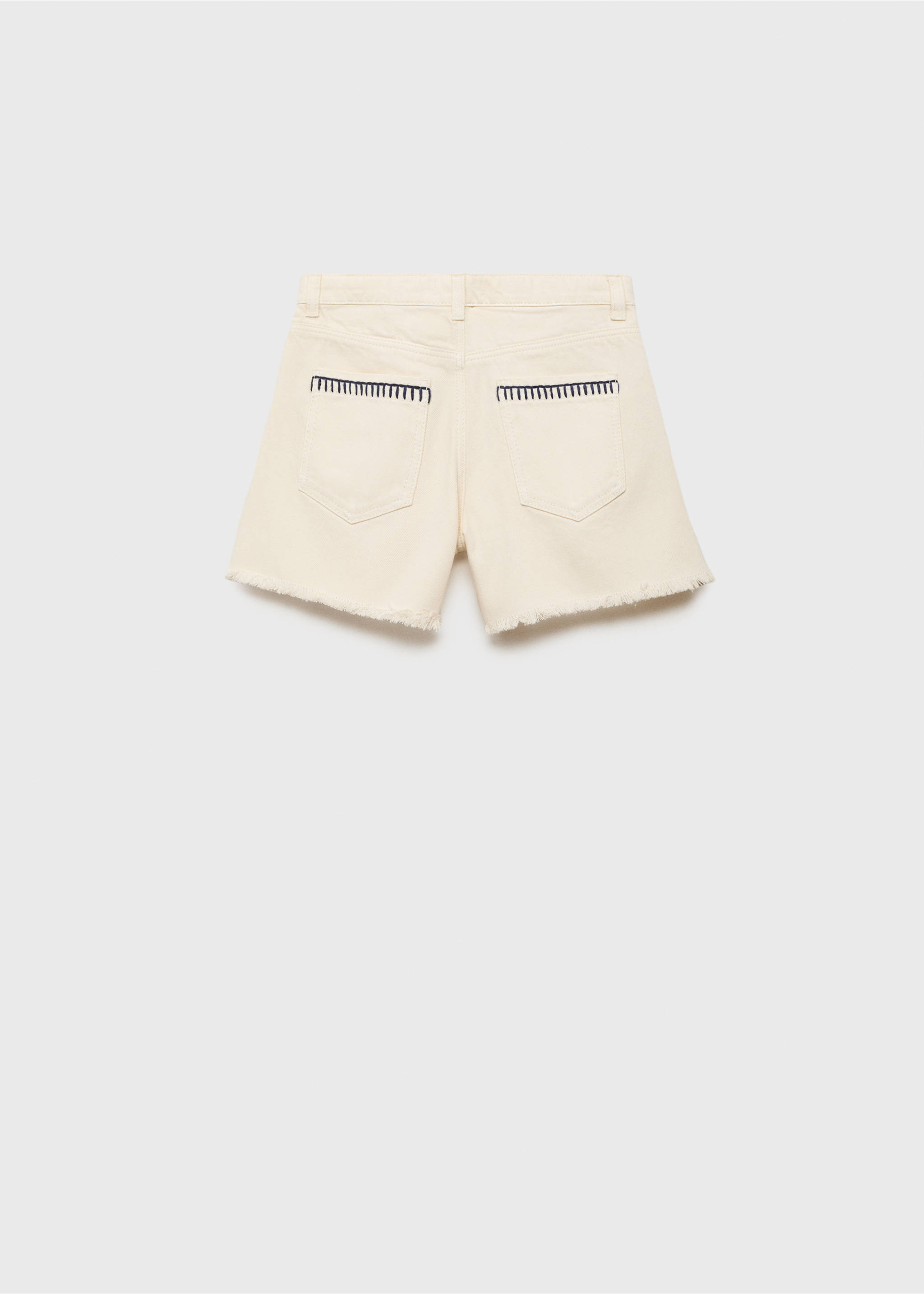 Shorts detalle bordado - Reverso del artículo, Crudo. Ref: 87036716-00.
