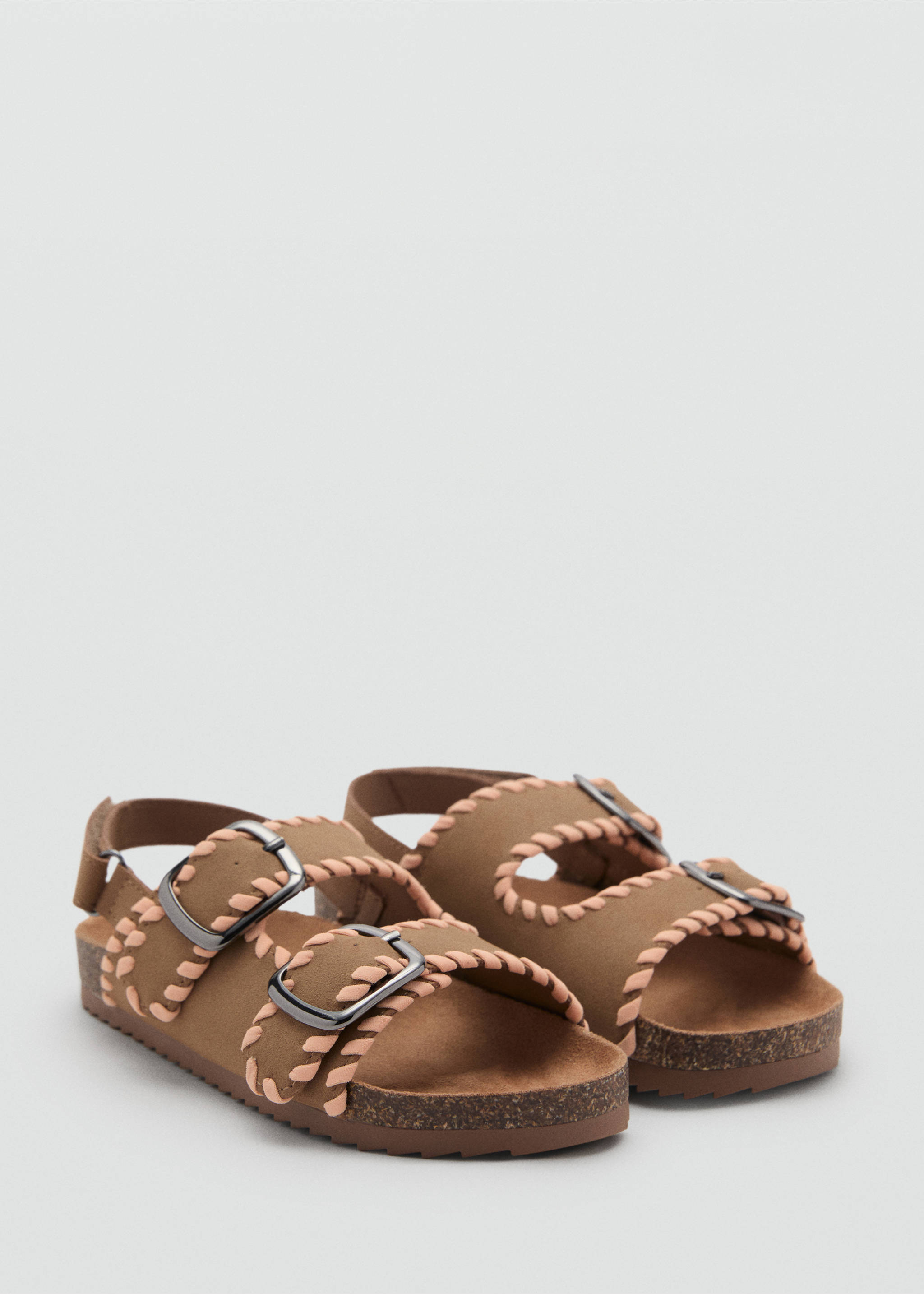 Sandalen met gespen - Middenvlak, Middenbruin. Ref: 87036720-00.