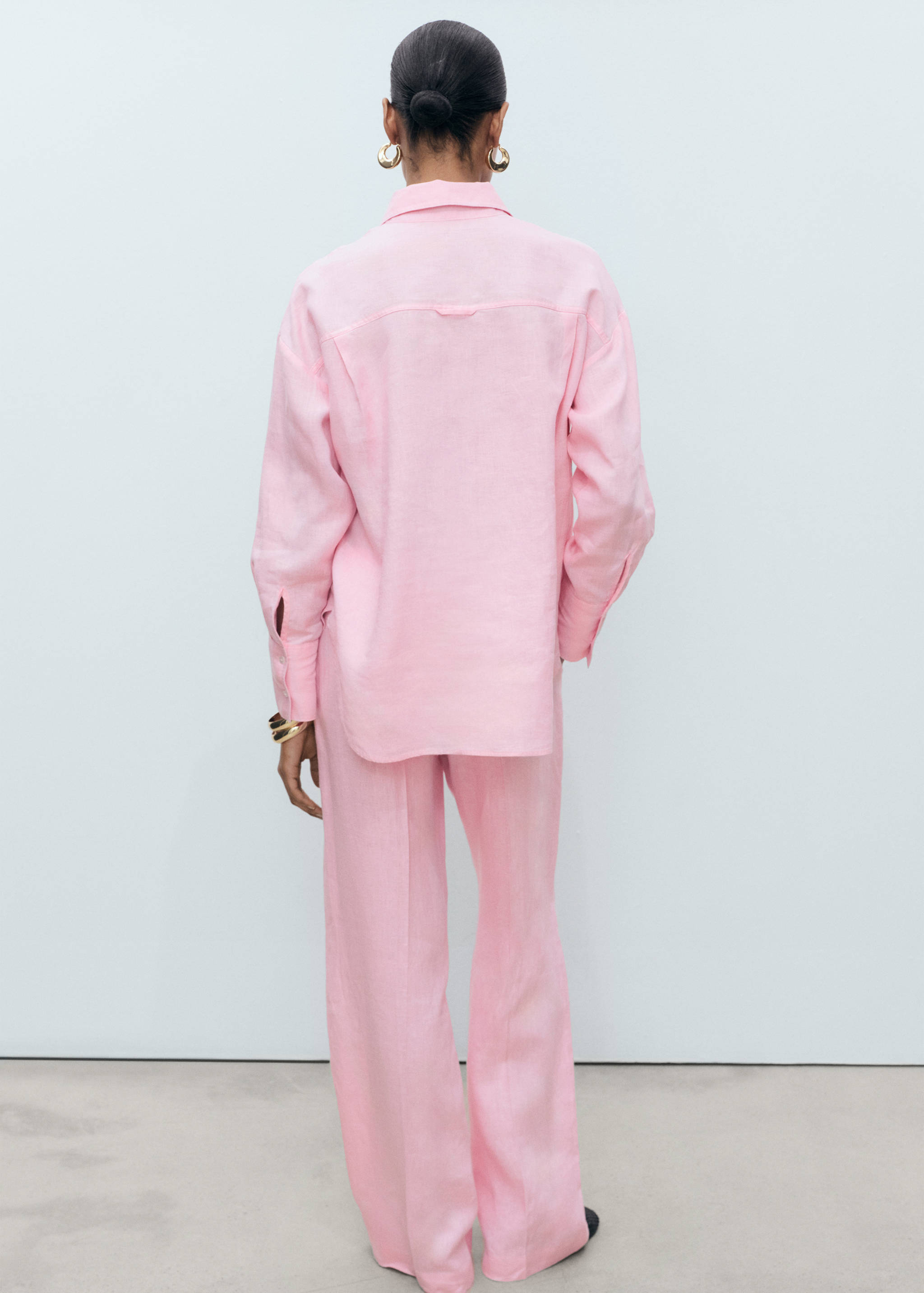 Linen oversized shirt - Reverse of the article