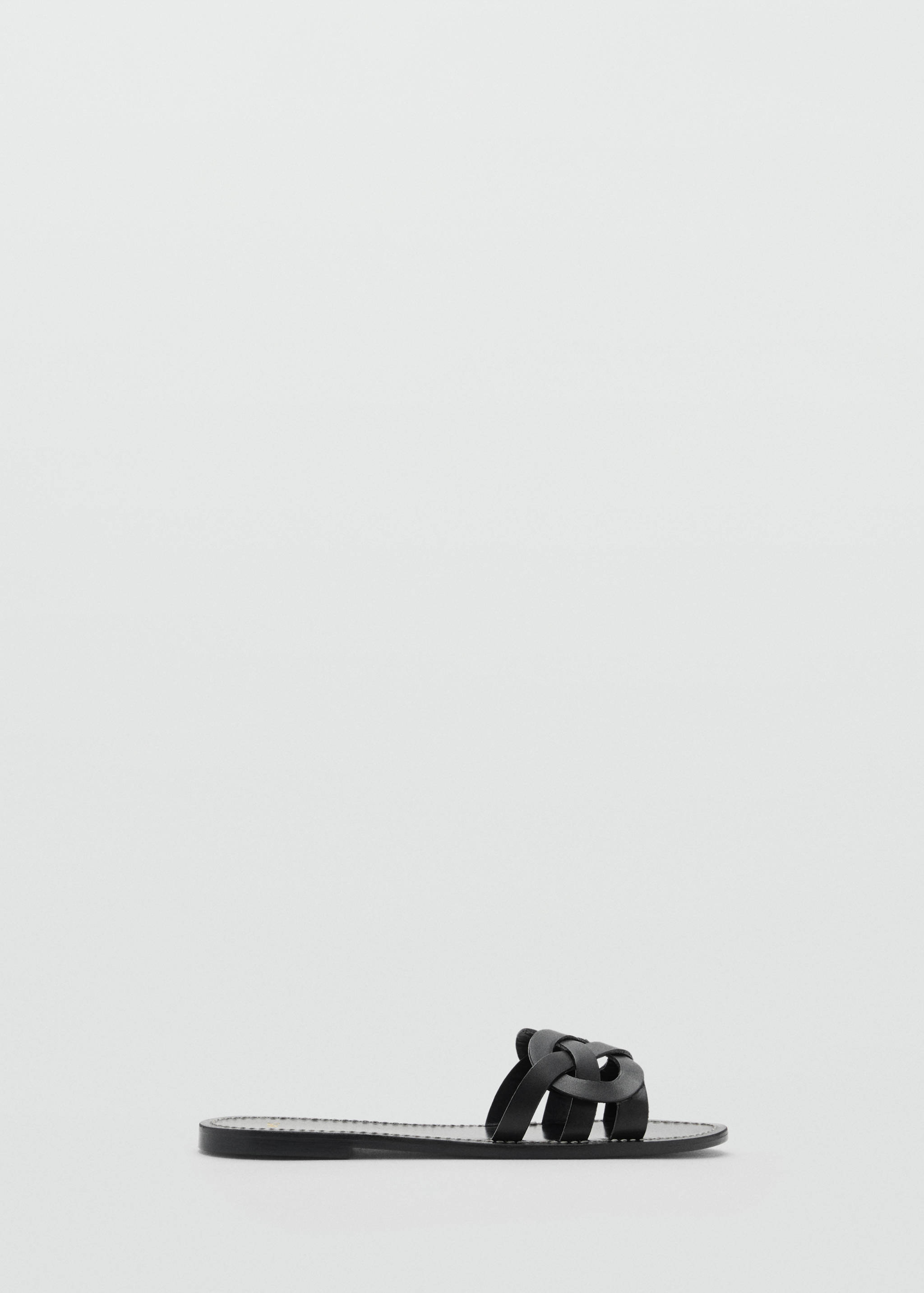 Leather sandals with intertwined strap - Article without model