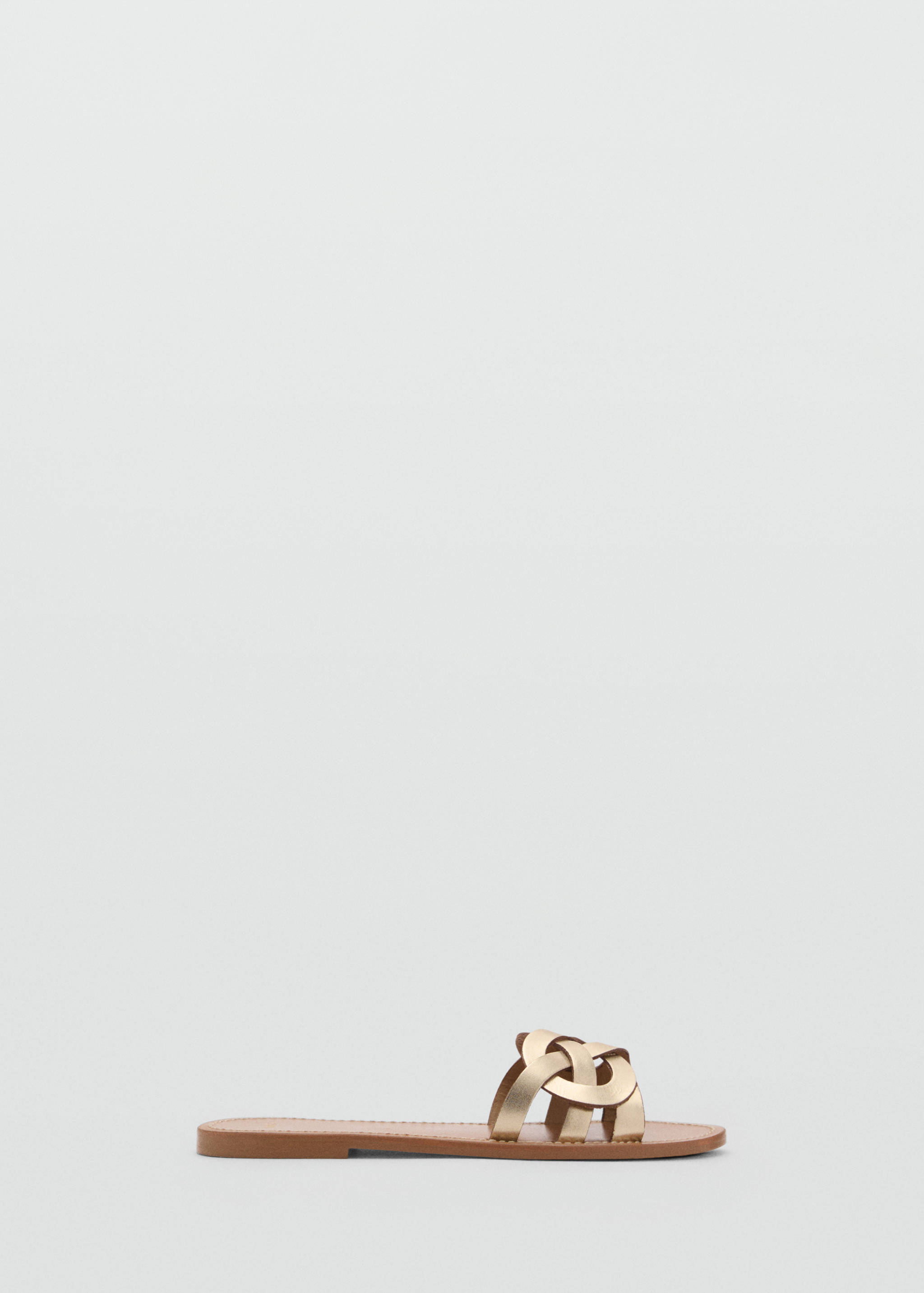Leather sandals with intertwined strap - Article without model