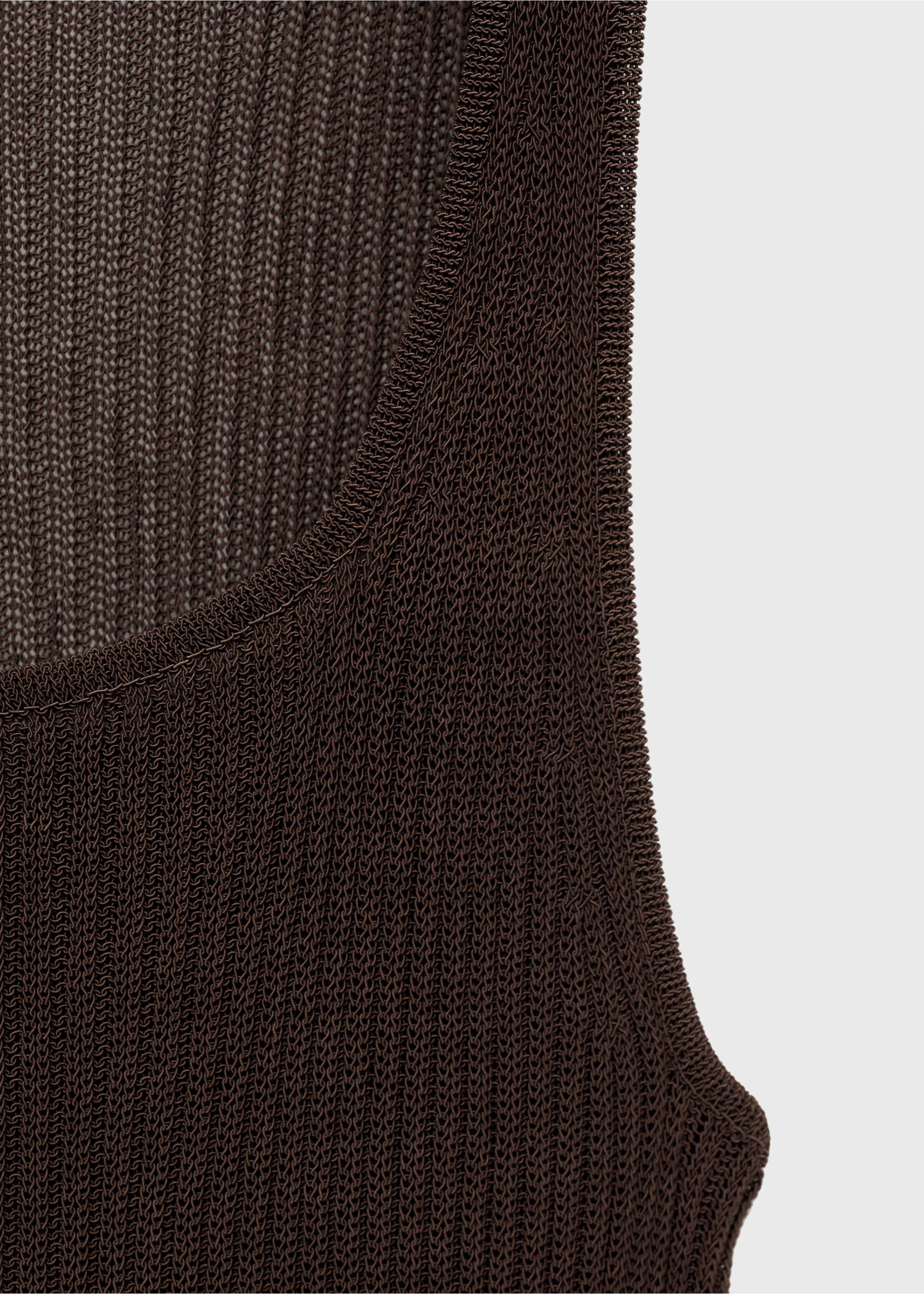 Chunky rib-knit top - Details of the article 8, Chocolate. Ref: 87037166-00.