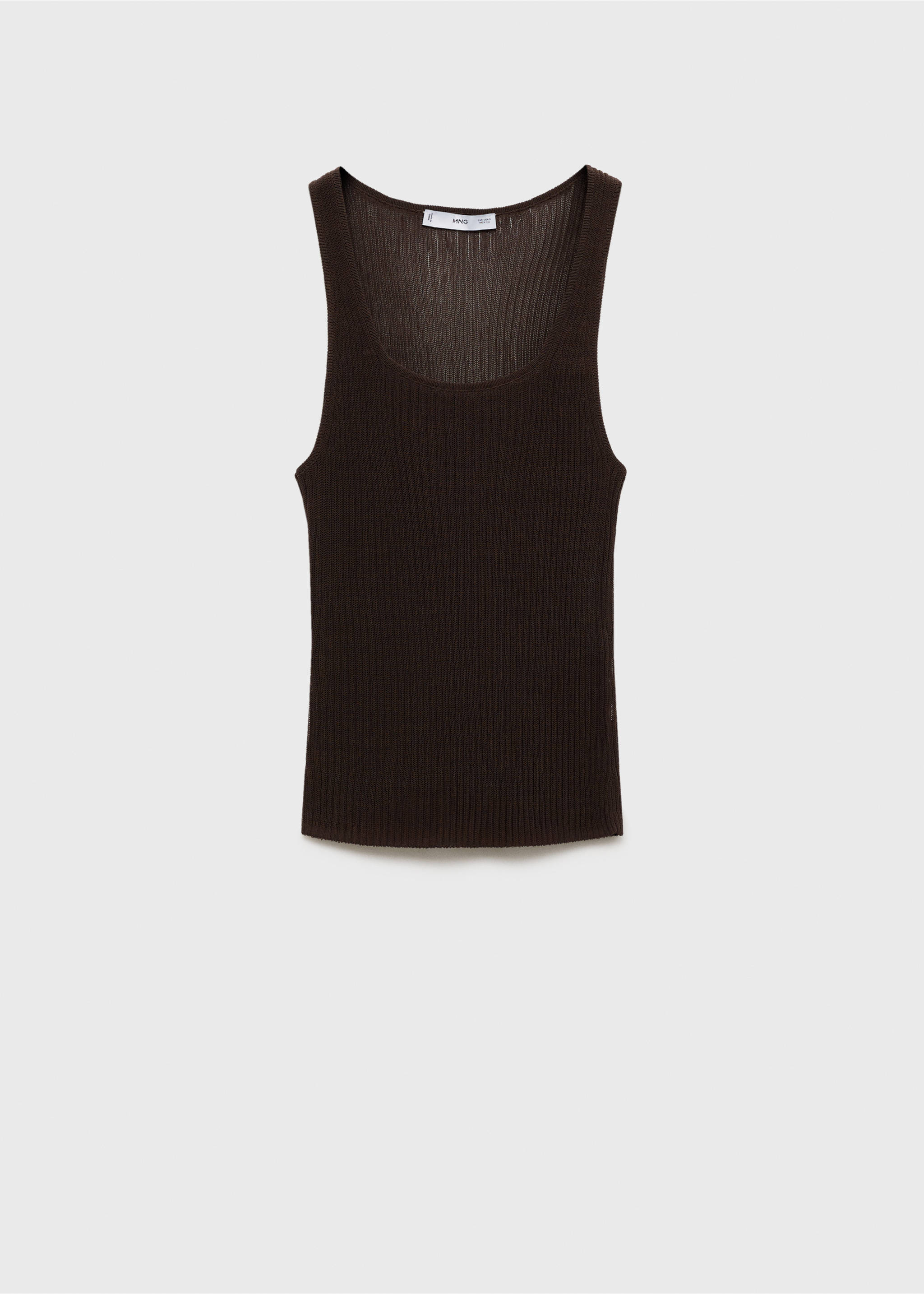 Chunky rib-knit top - Article without model, Chocolate. Ref: 87037166-00.