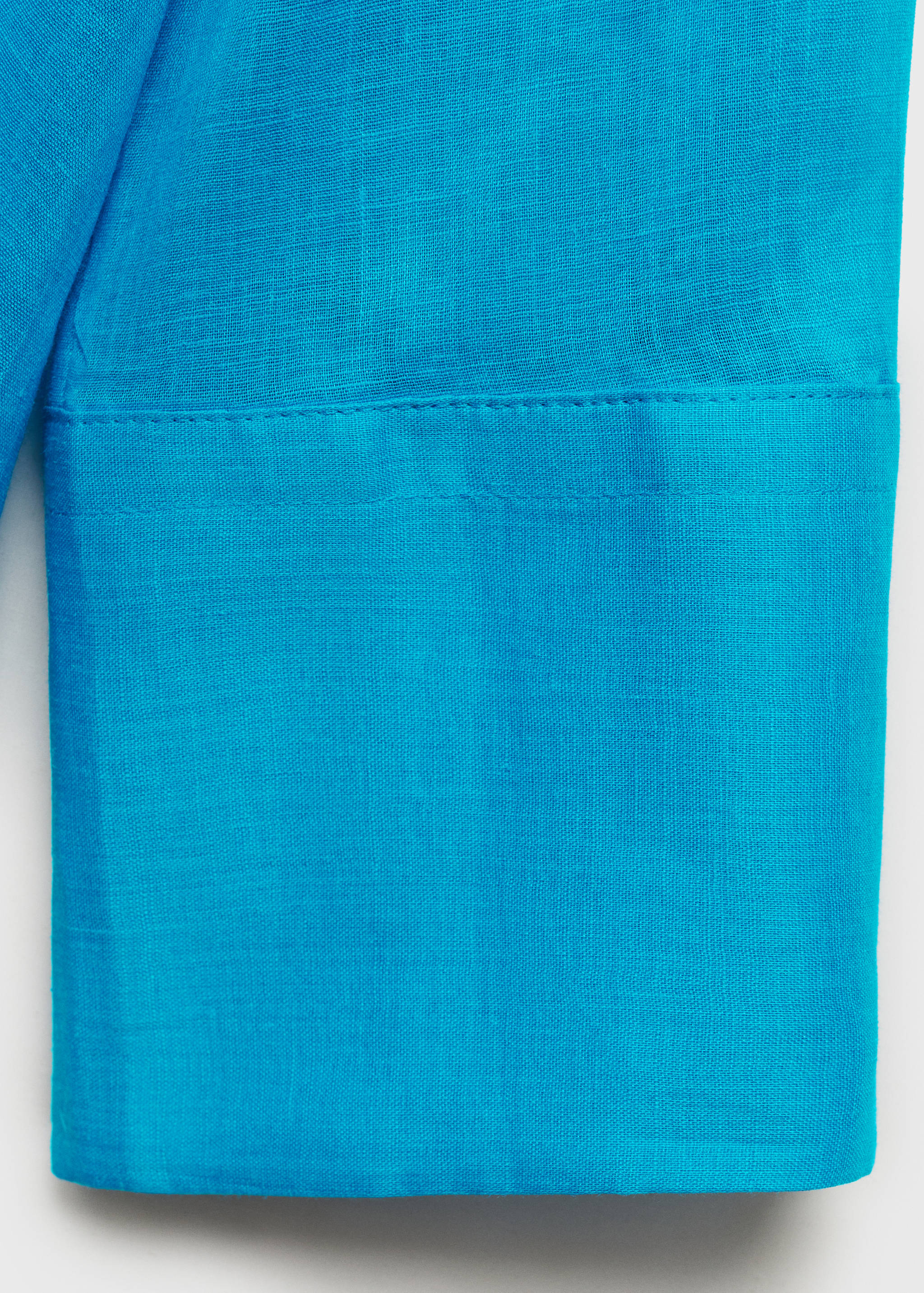 Ramie shirt with hidden buttons - Details of the article 0