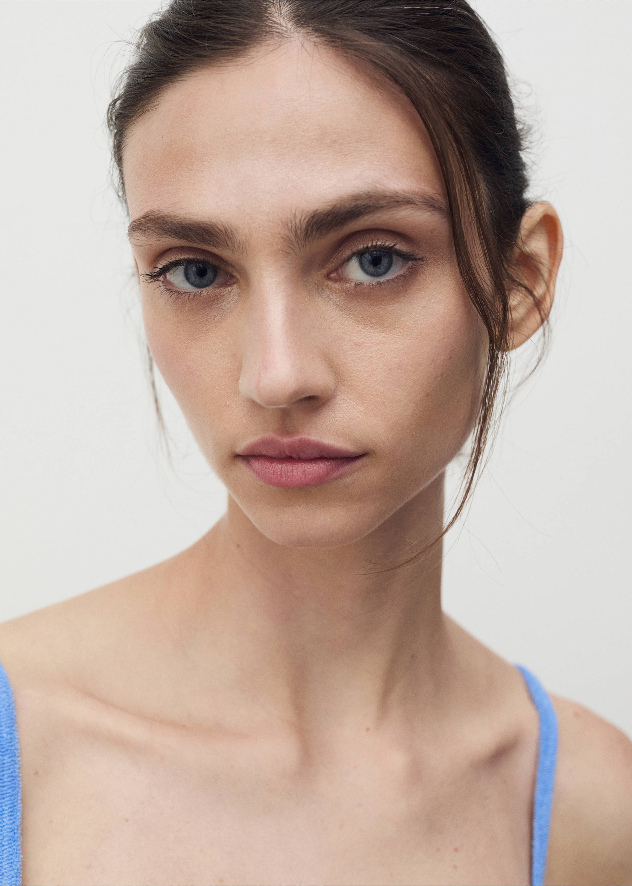 Frottee-Baumwollkleid - Detail des Artikels 1, Blau. Ref: 87037170-00.