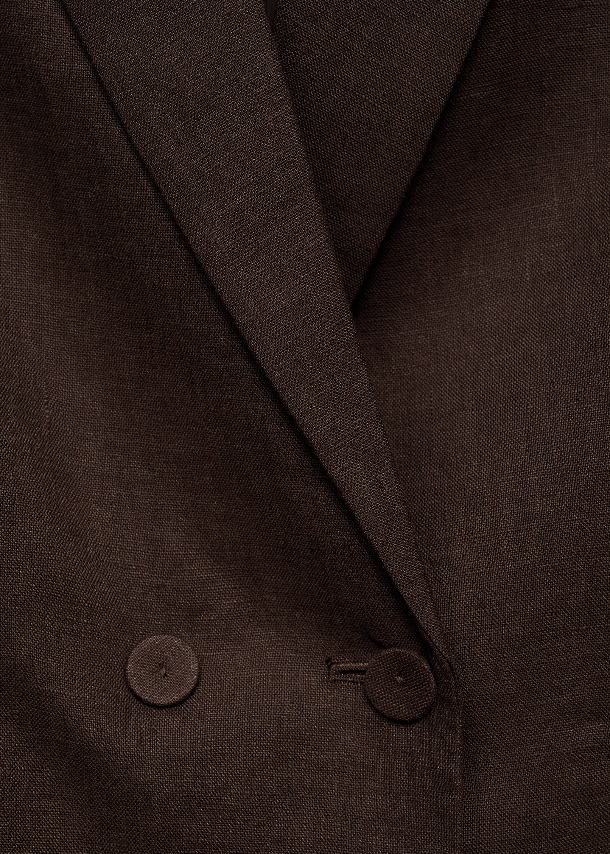 Linen suit jacket - Details of the article 8, Brown. Ref: 87037171-00.