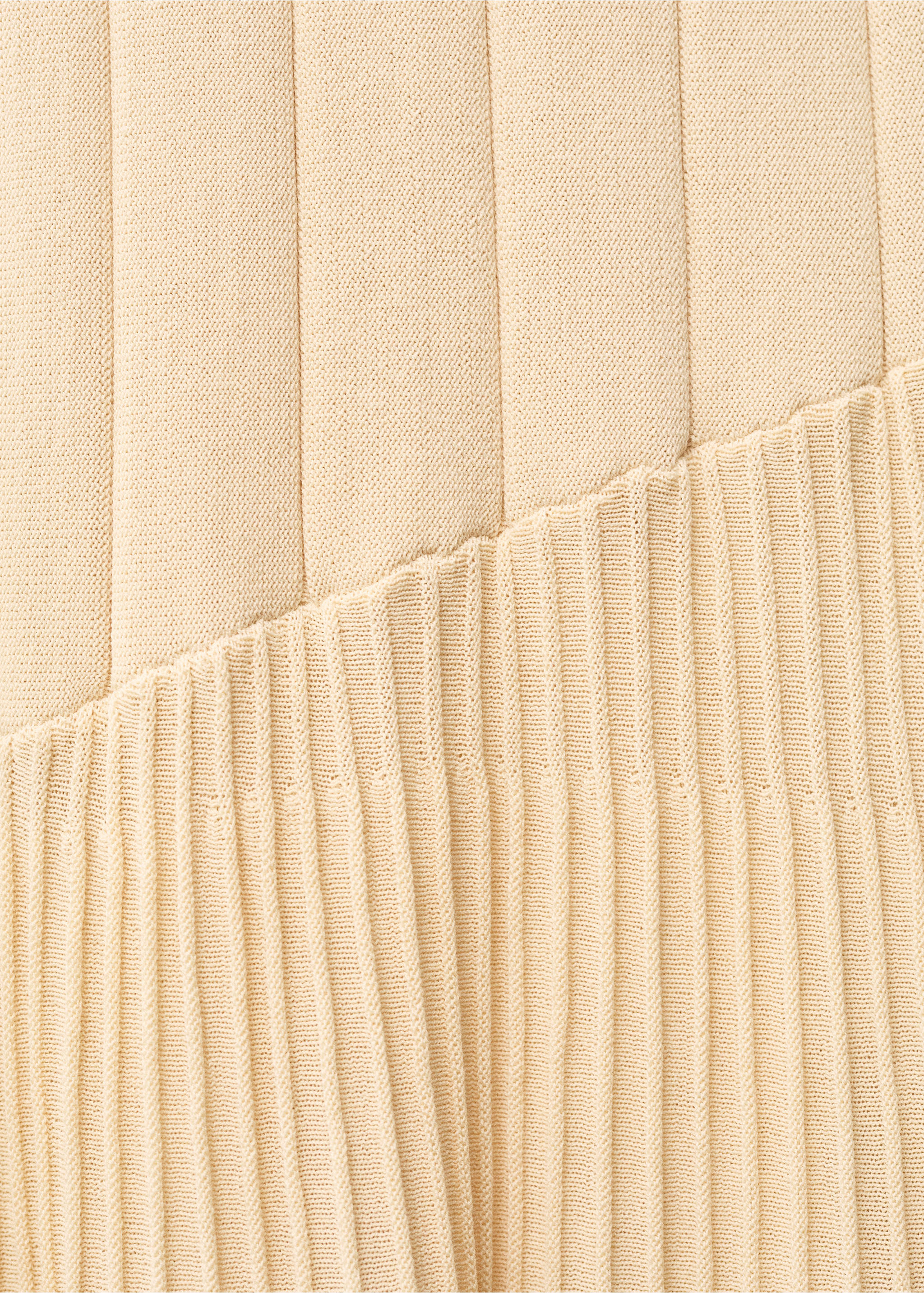 Pleated knitted dress - Details of the article 8, Medium Brown. Ref: 87037173-00.