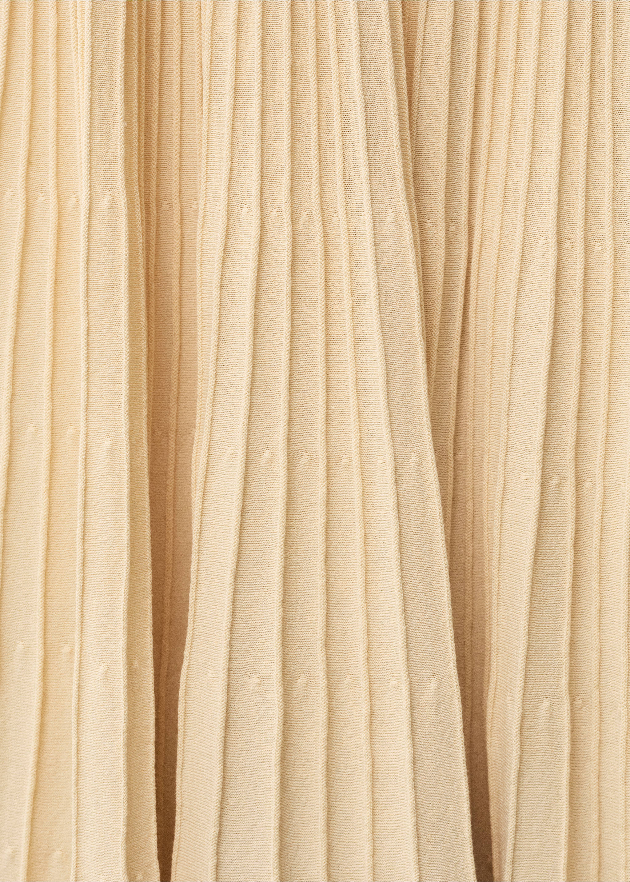 Pleated knitted dress - Details of the article 0, Medium Brown. Ref: 87037173-00.