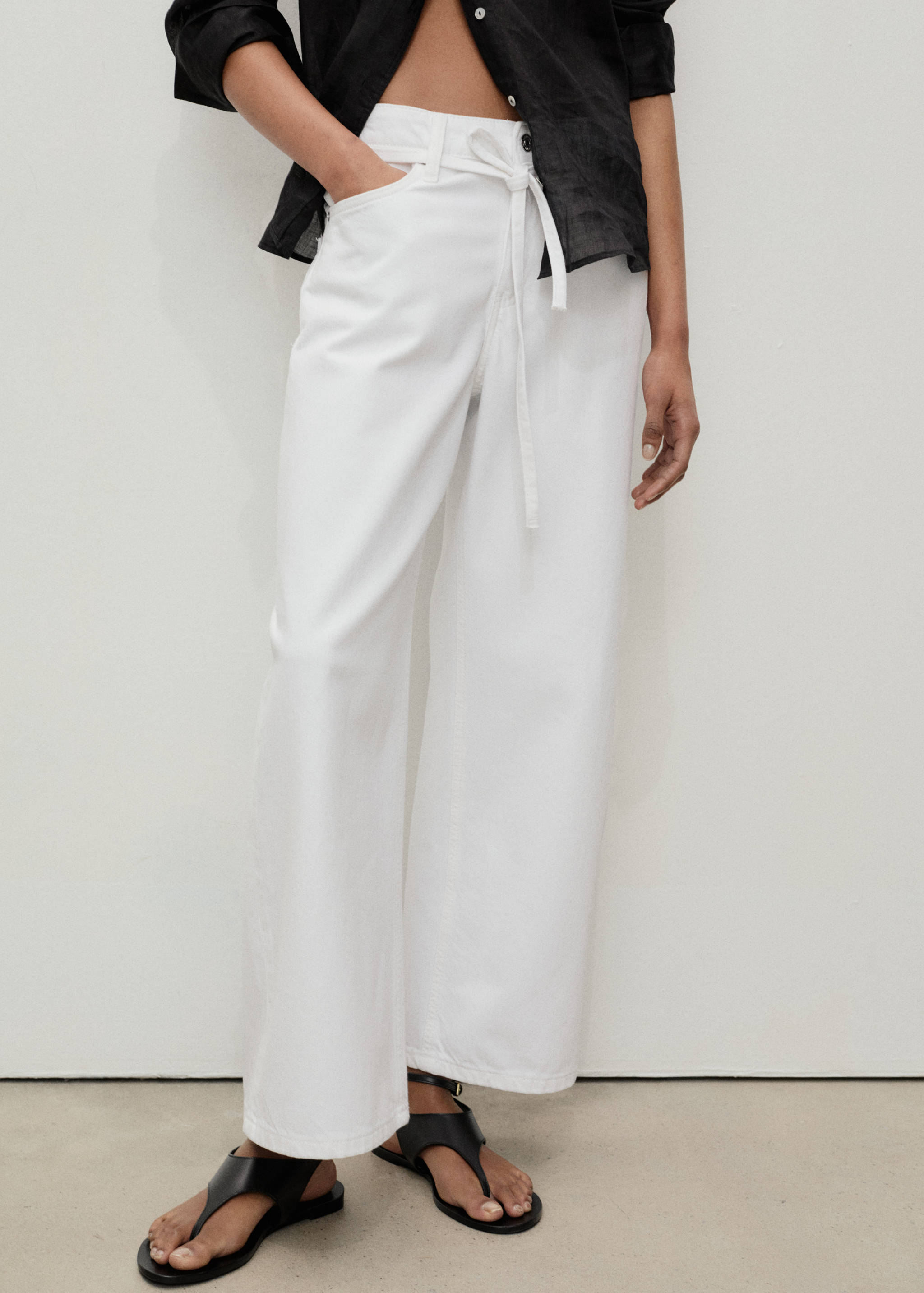 Balloon jeans with belt - Medium plane